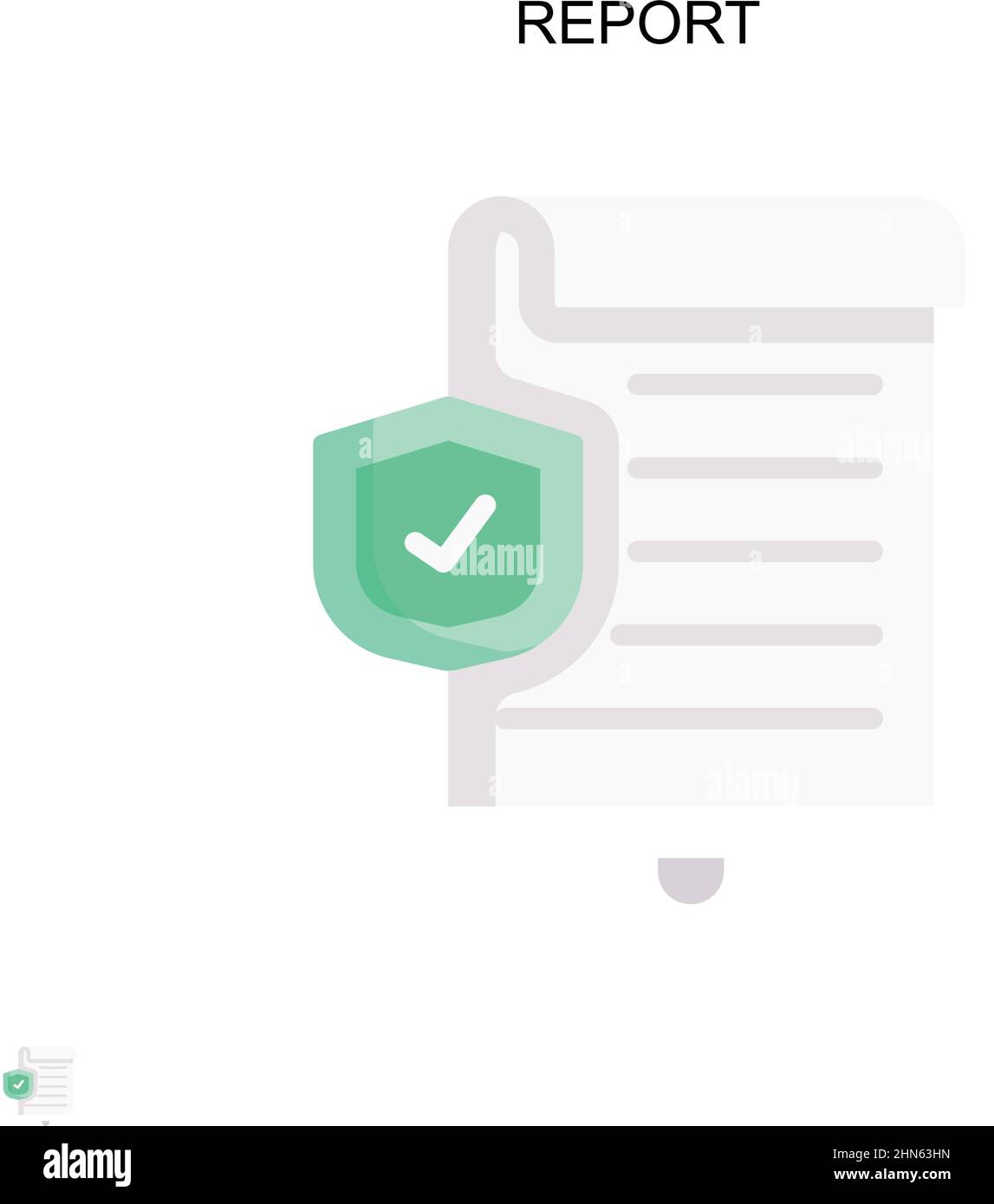 Report Simple vector icon. Illustration symbol design template for web ...