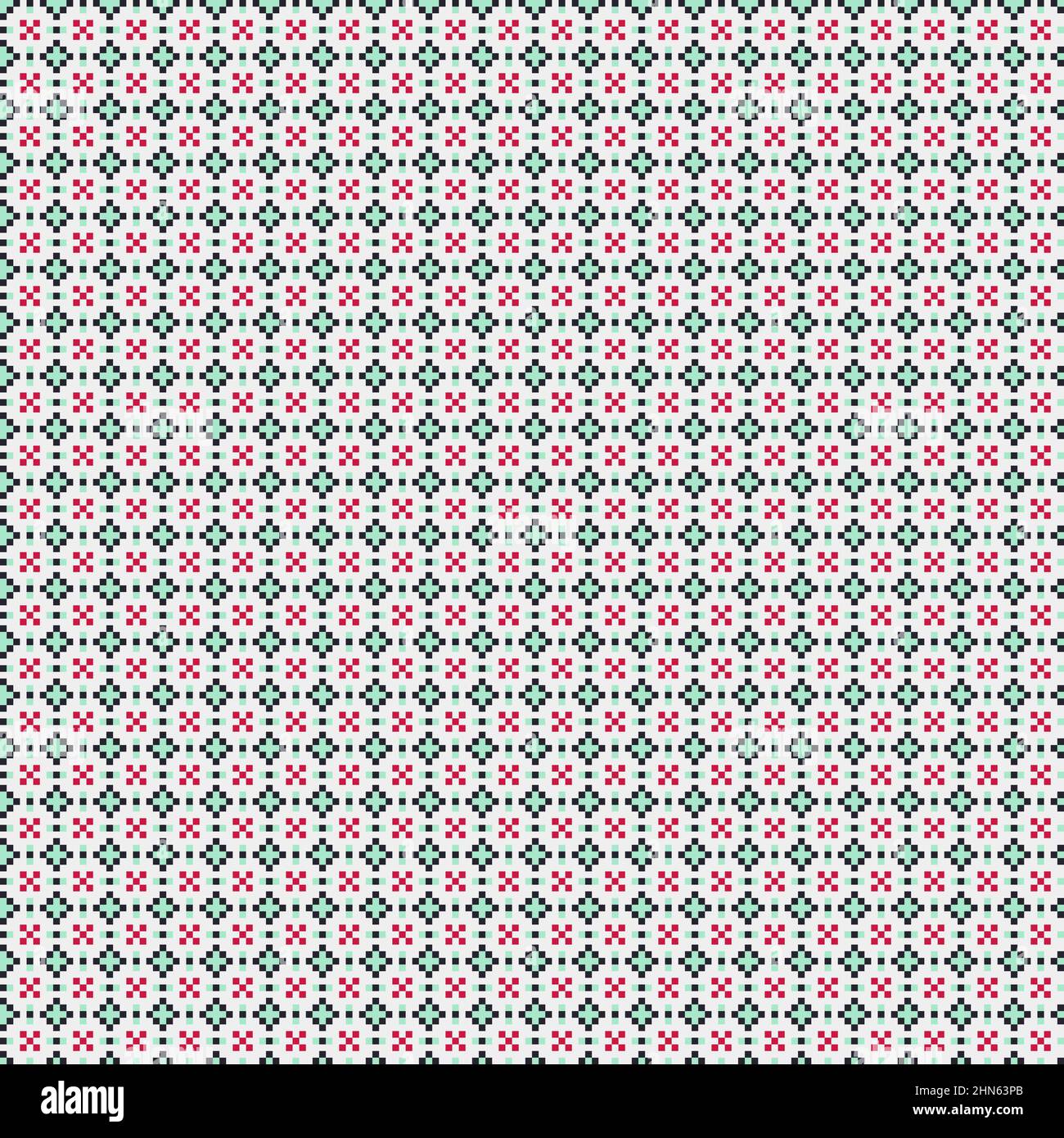 Abstract Cross-Pattern Dotted generative computational art illustration Stock Vector
