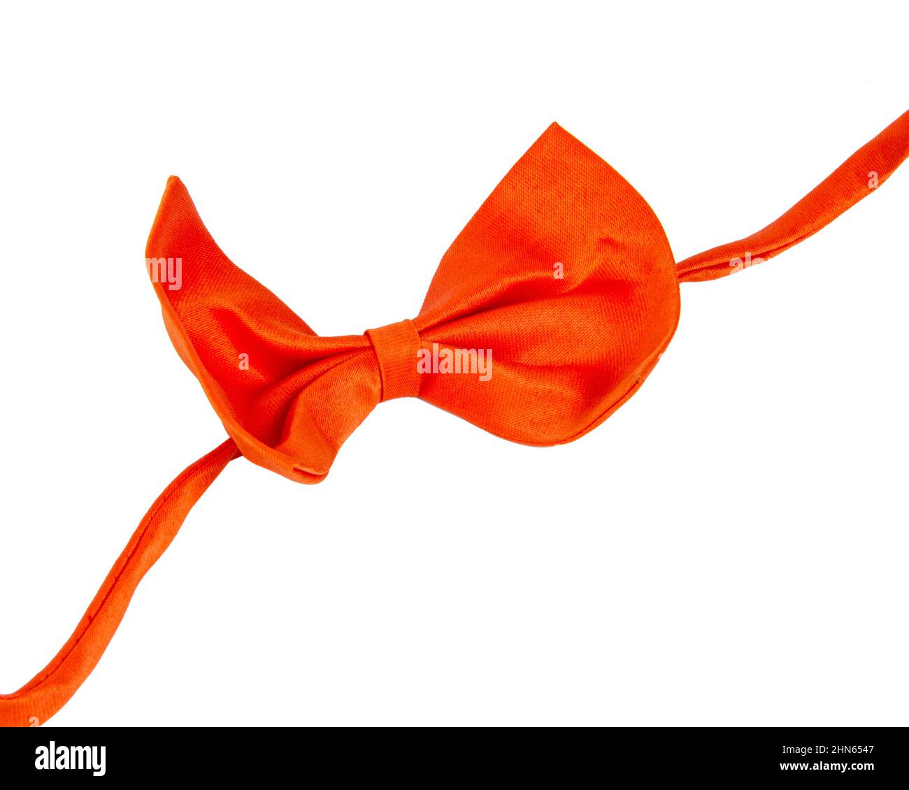 Bow tie orange elegant isolated on the white background Stock Photo