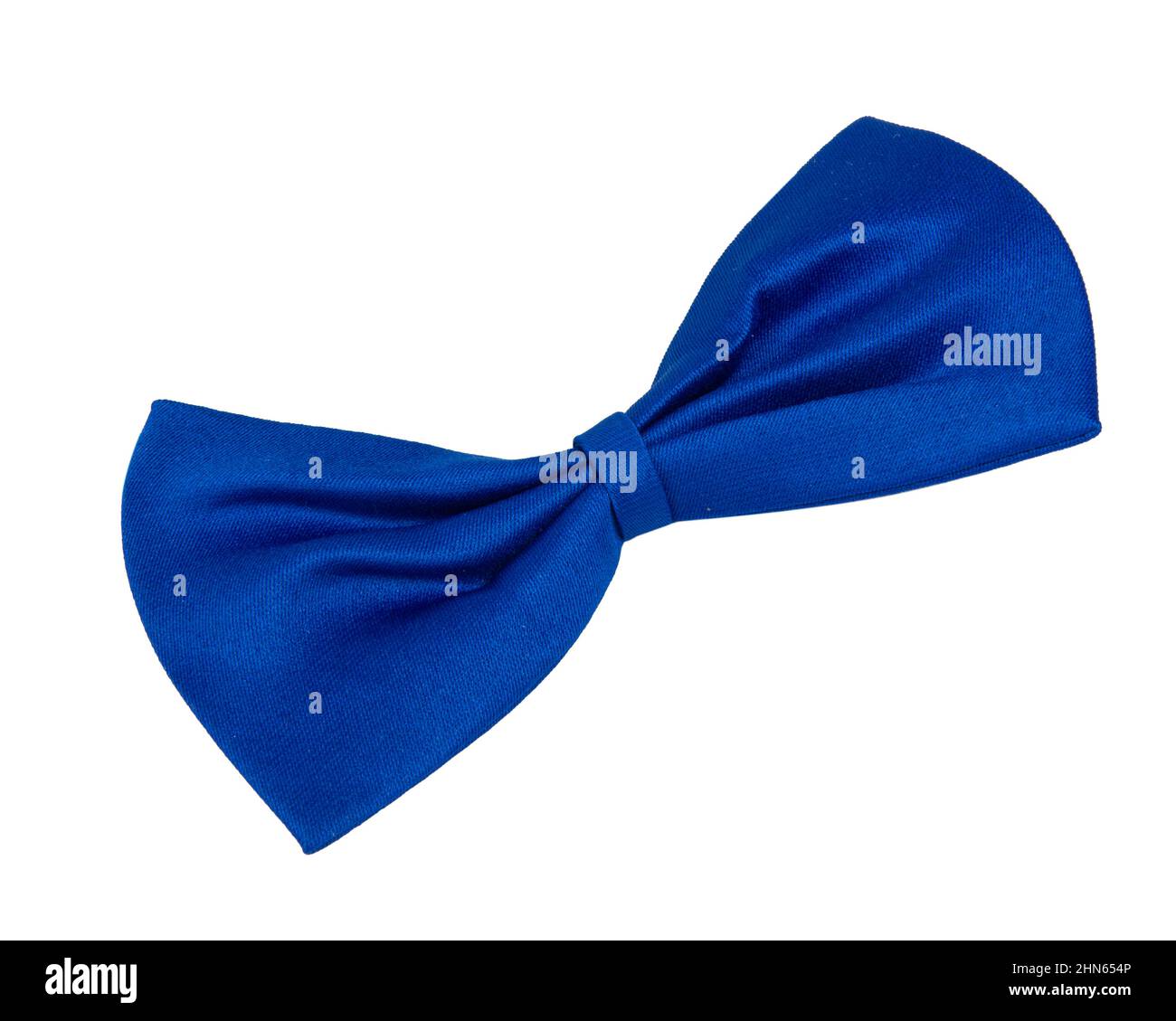Bow tie blue elegant isolated on the white background Stock Photo