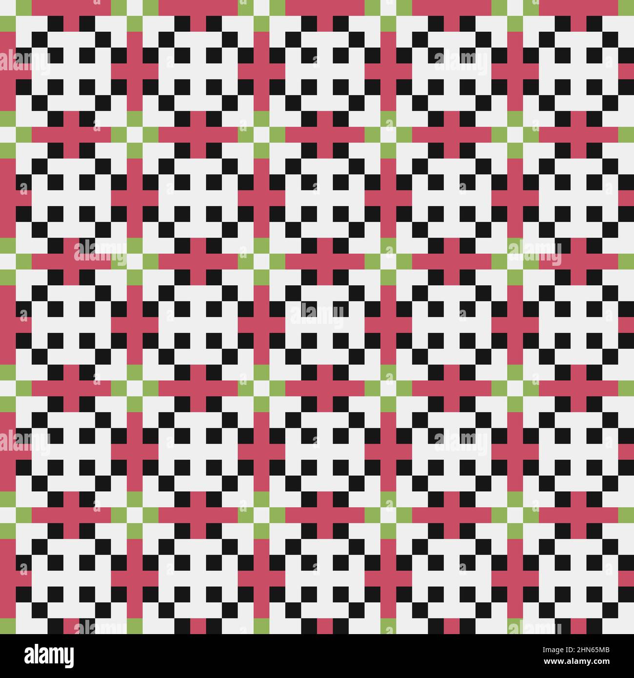 Abstract Cross-Pattern Dotted generative computational art illustration Stock Vector