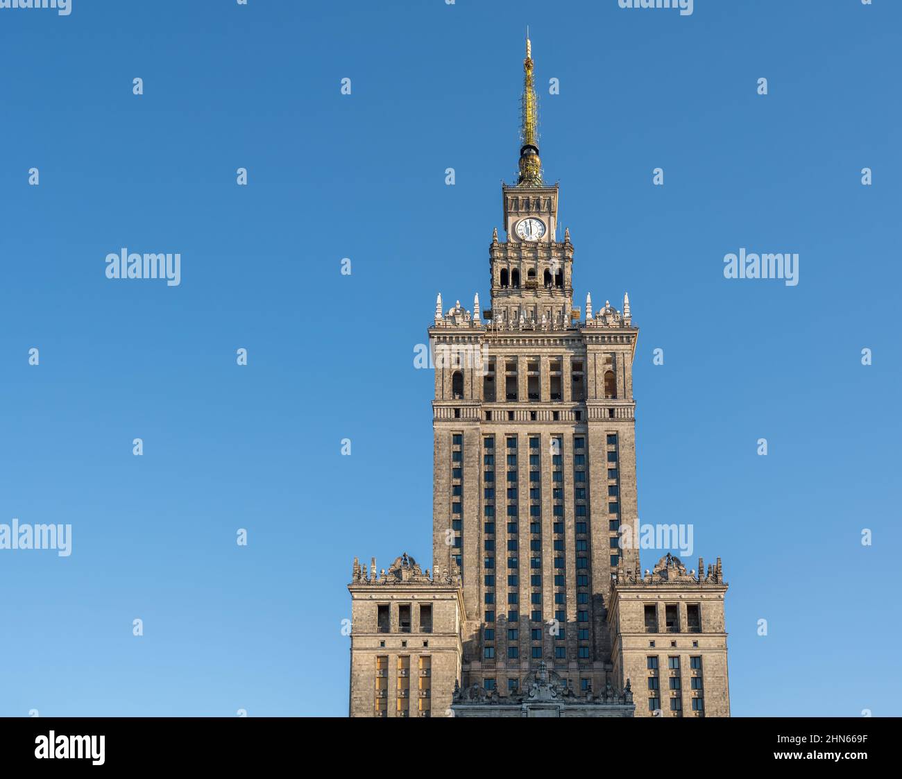 Palace of Culture and Science - Warsaw, Poland Stock Photo