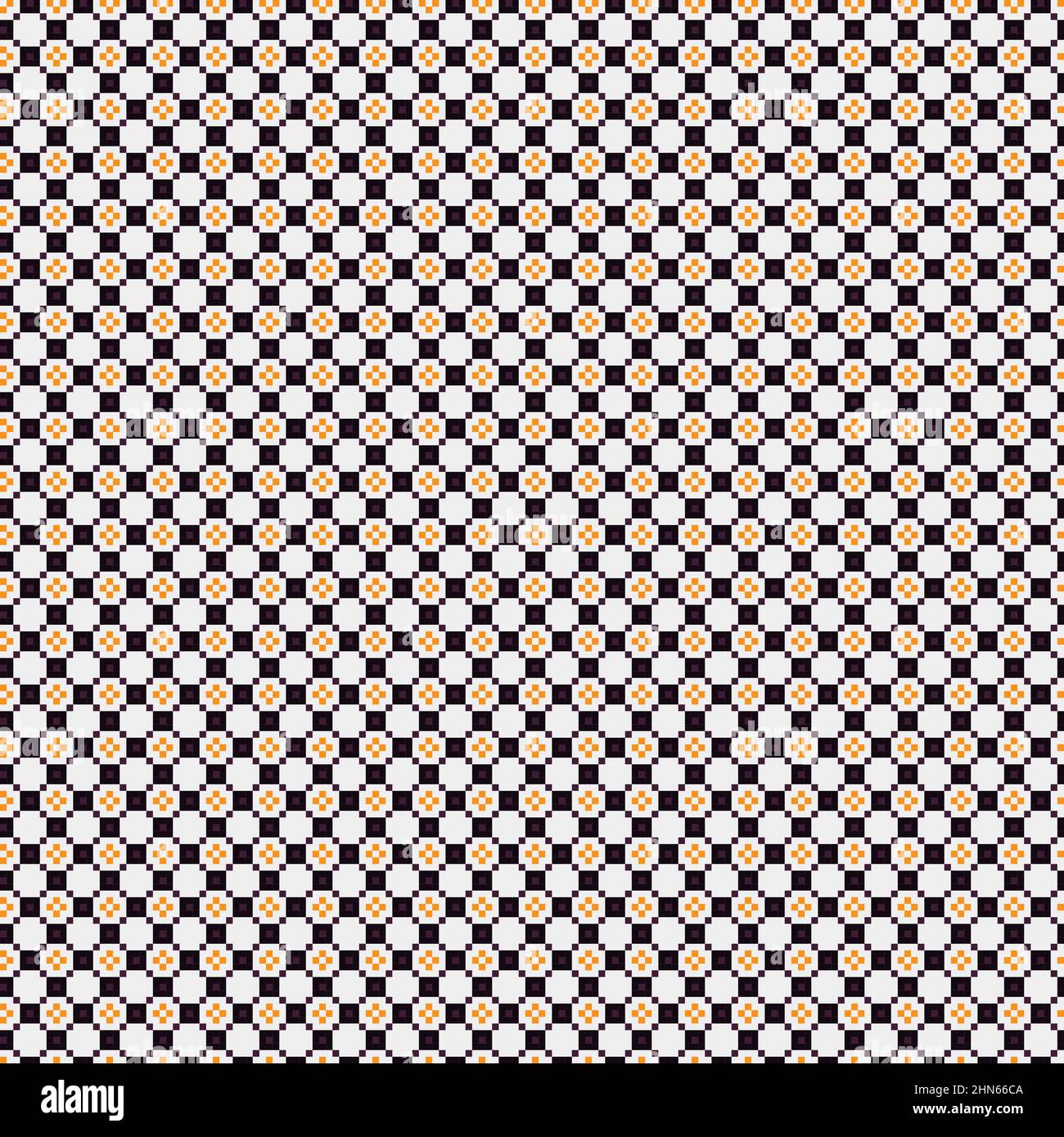 Abstract Cross-Pattern Dotted generative computational art illustration Stock Vector