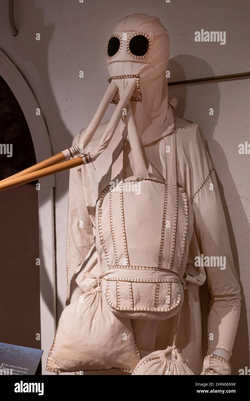 Scuba Diving Suit based on Leonardo designs in Leonardo da Vinci Museum