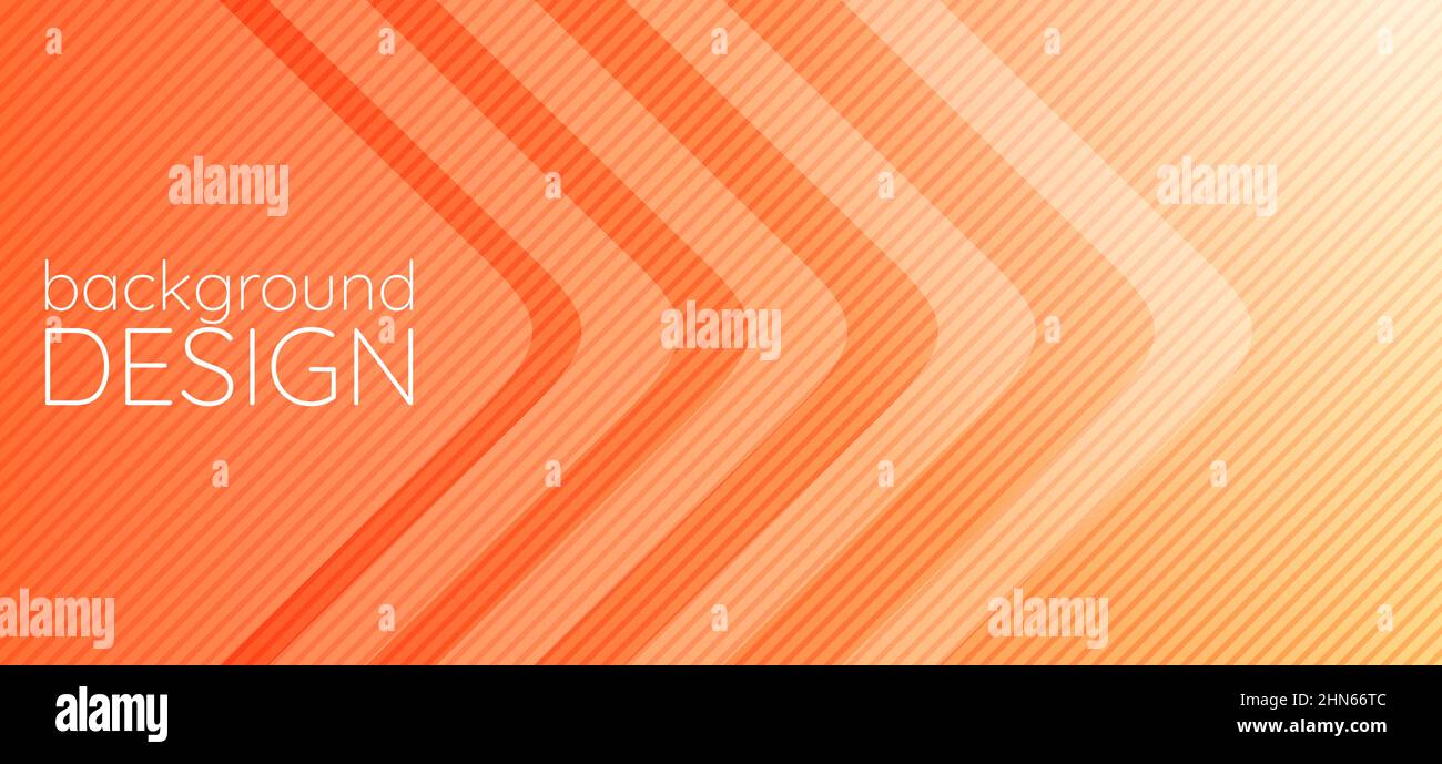 striped colorful orange and red background design with copy space, vector illustration Stock Vector