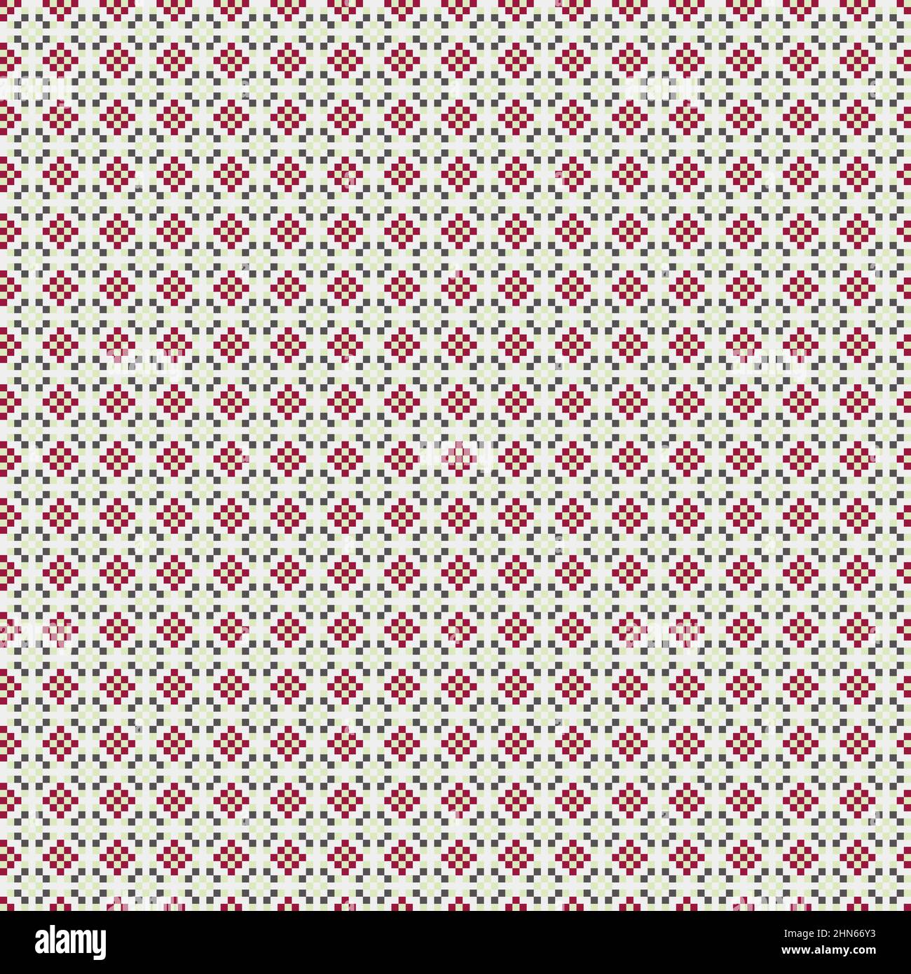 Abstract Cross-Pattern Dotted generative computational art illustration Stock Vector