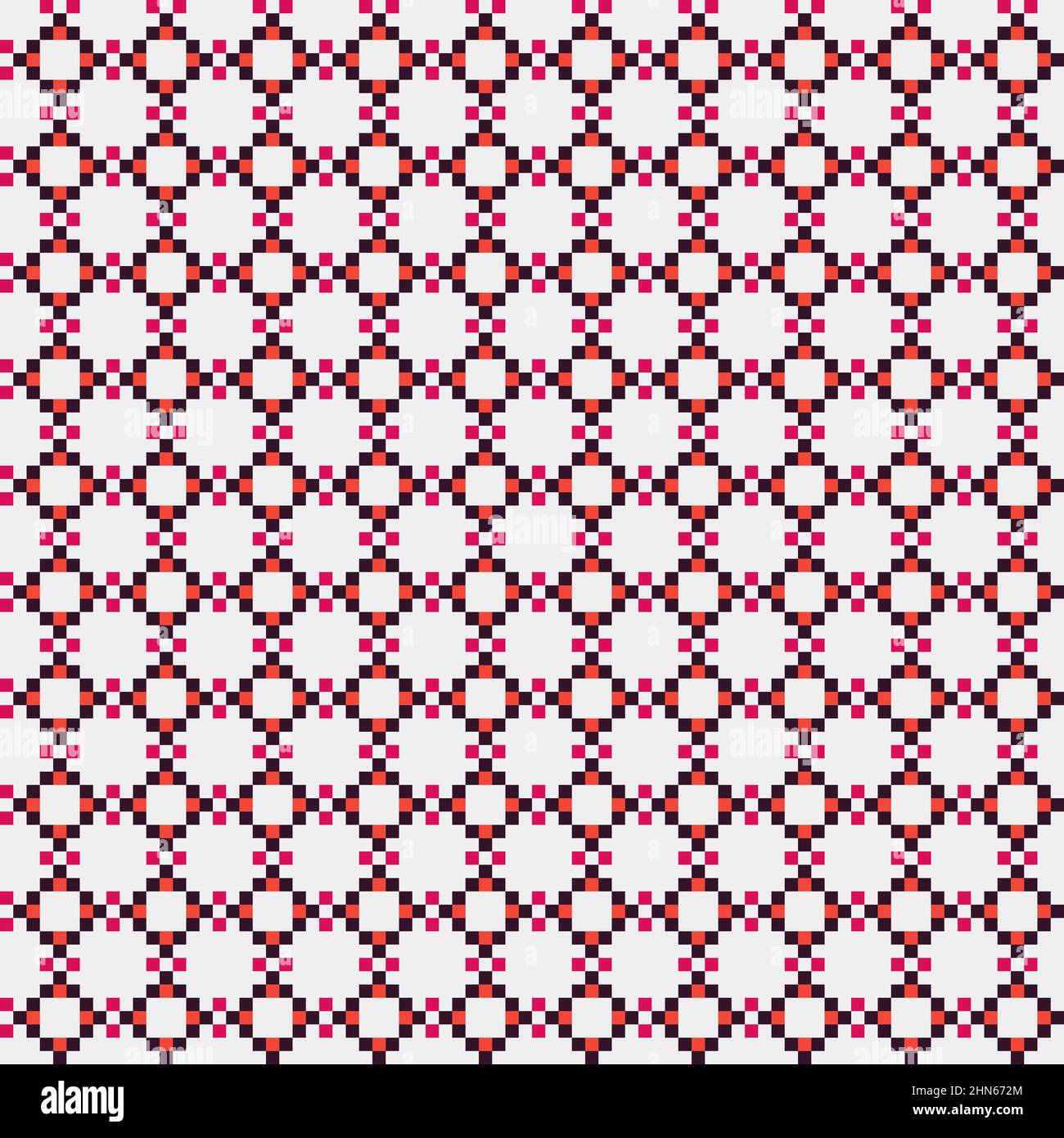 Abstract Cross-Pattern Dotted generative computational art illustration Stock Vector