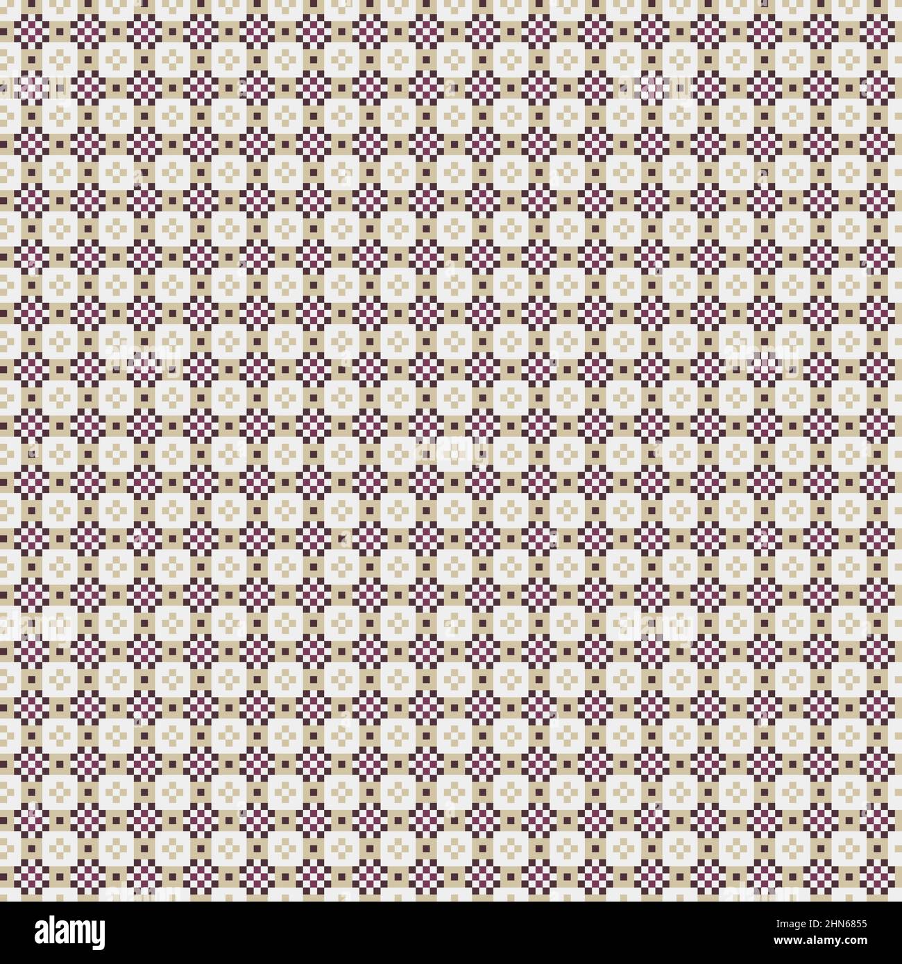 Abstract Cross-Pattern Dotted generative computational art illustration Stock Vector