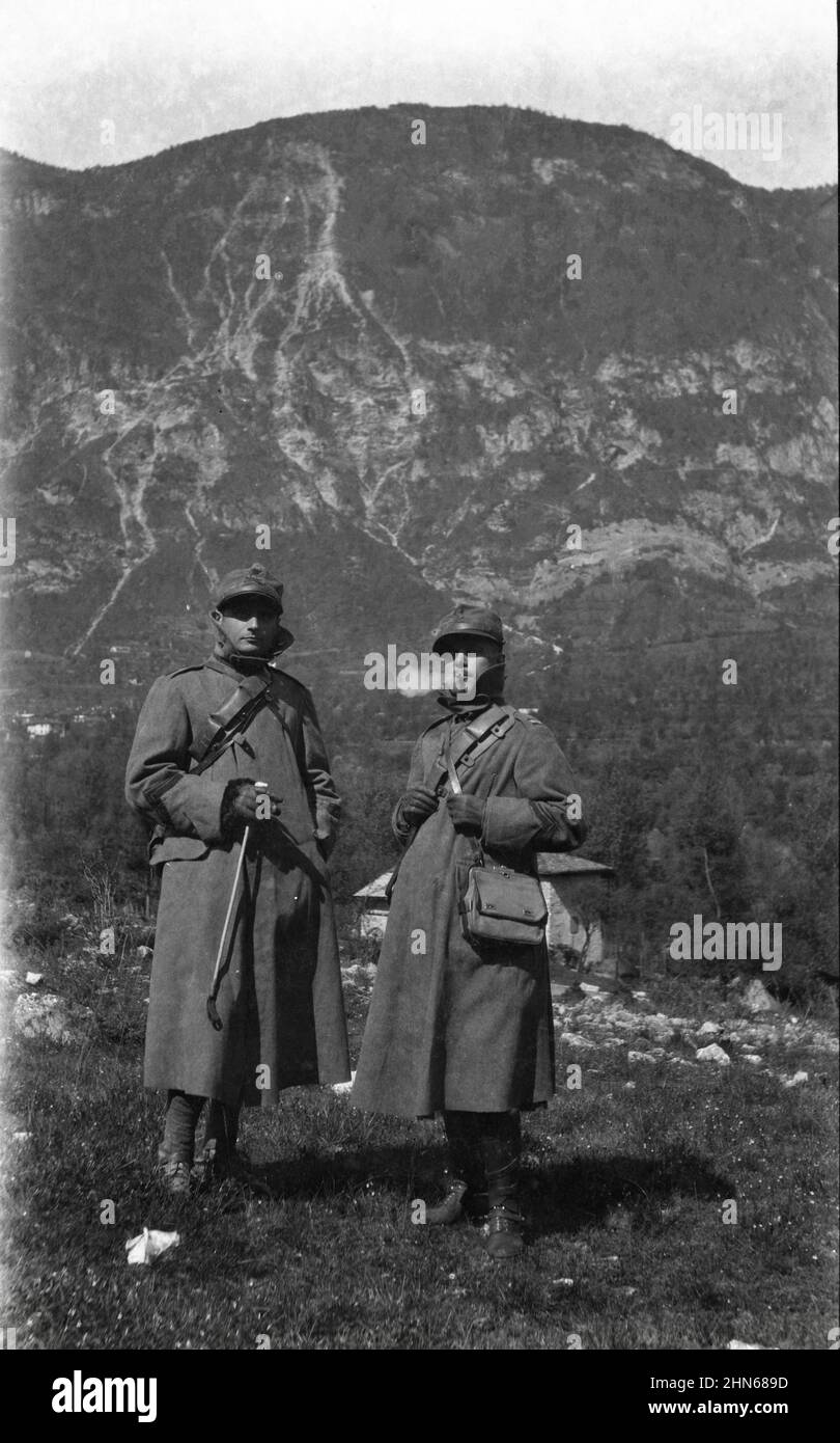 Prima Guerra Mondiale - Fronte Italiano - Ospedaletto - Valsugana - 19° Regg. Artiglieria - 1915 Stock Photo