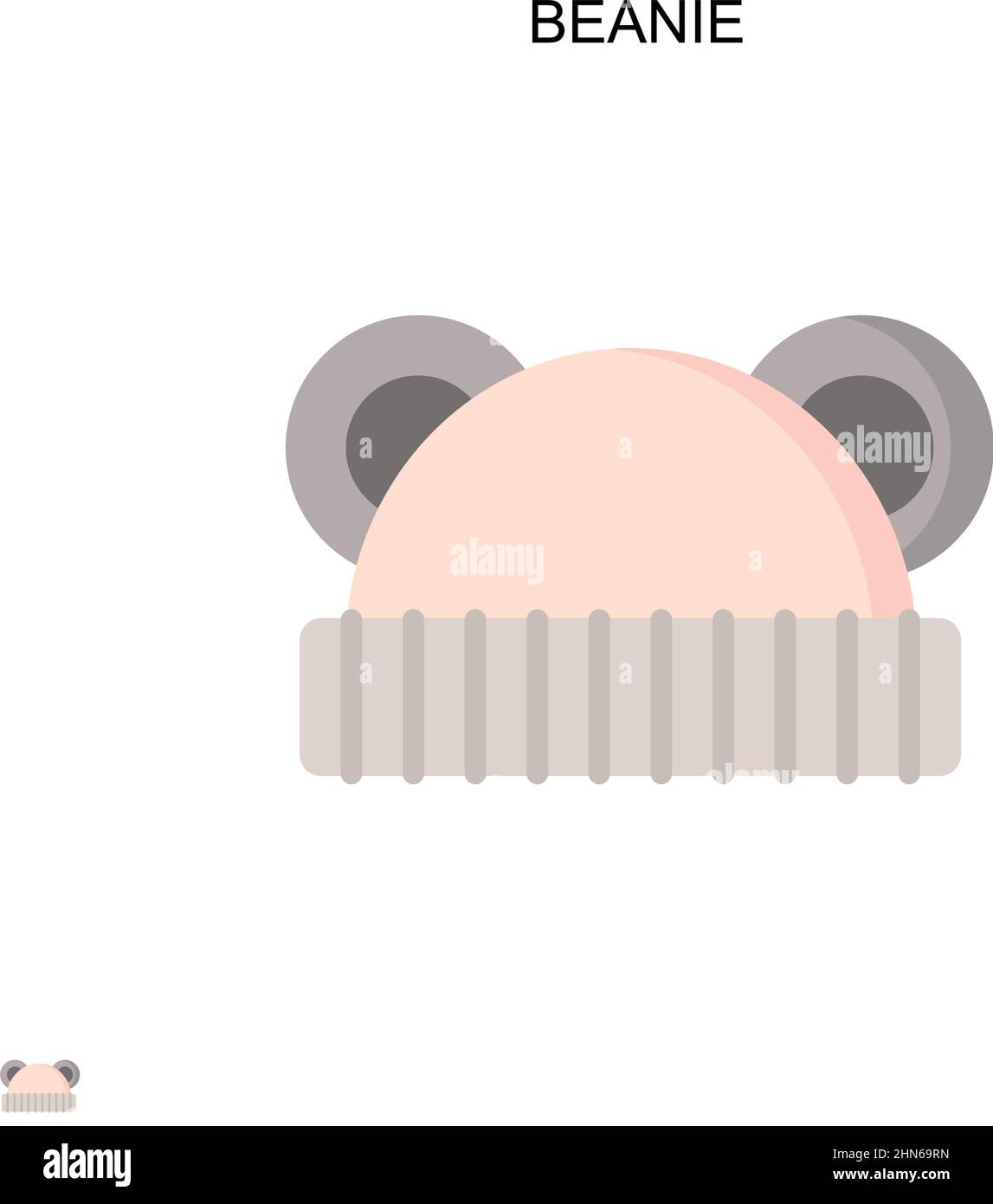 Beanie Simple vector icon. Illustration symbol design template for web mobile UI element. Stock Vector