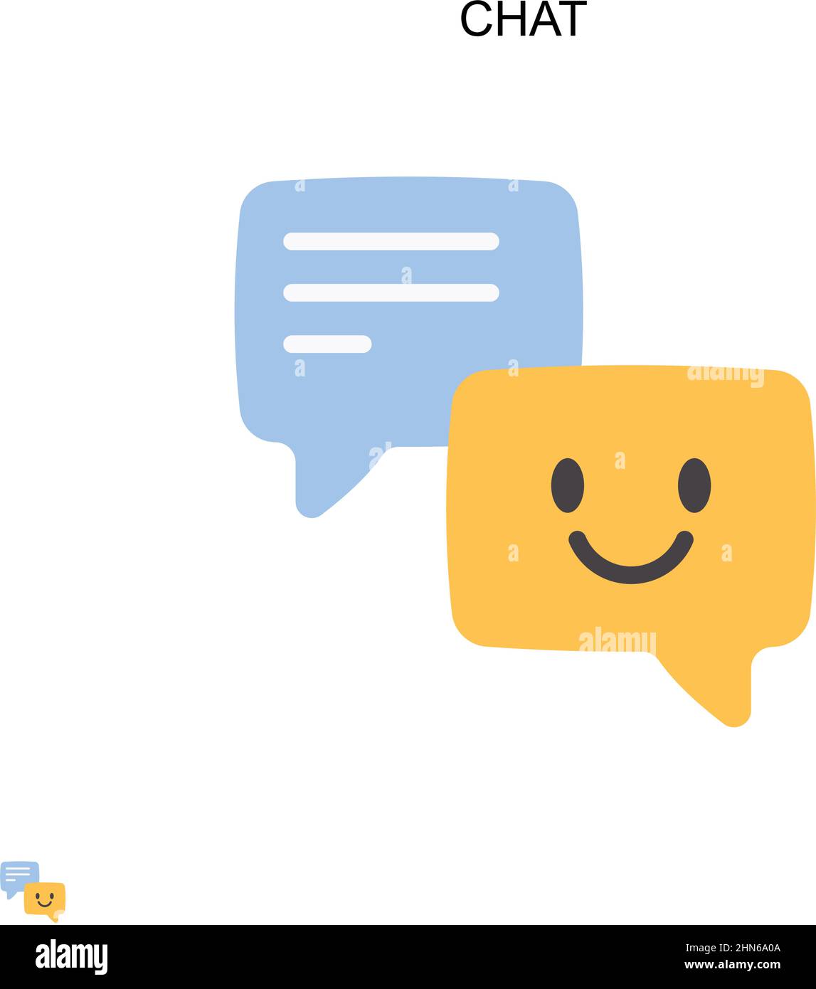 Chat Simple vector icon. Illustration symbol design template for web ...