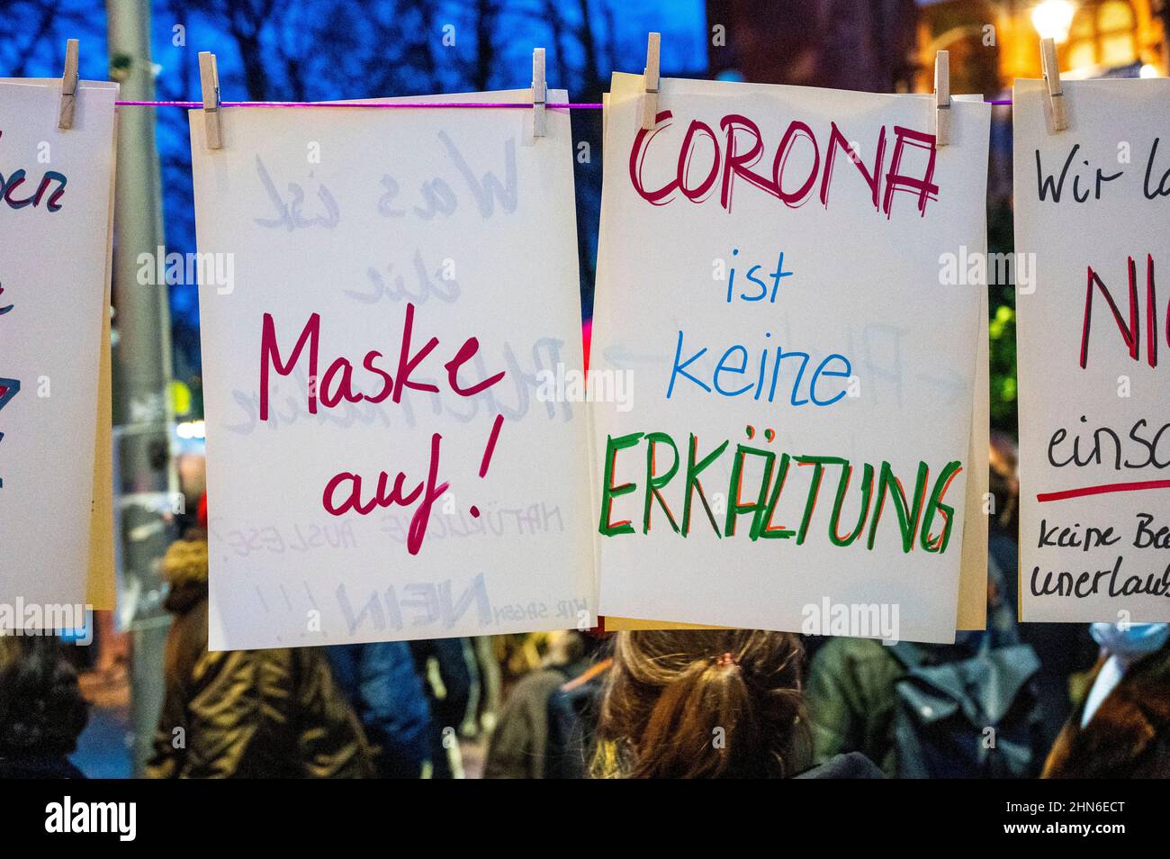 Berlin, Germany. 14th Feb, 2022. At A Rally In Front Of The Gethsemane ...