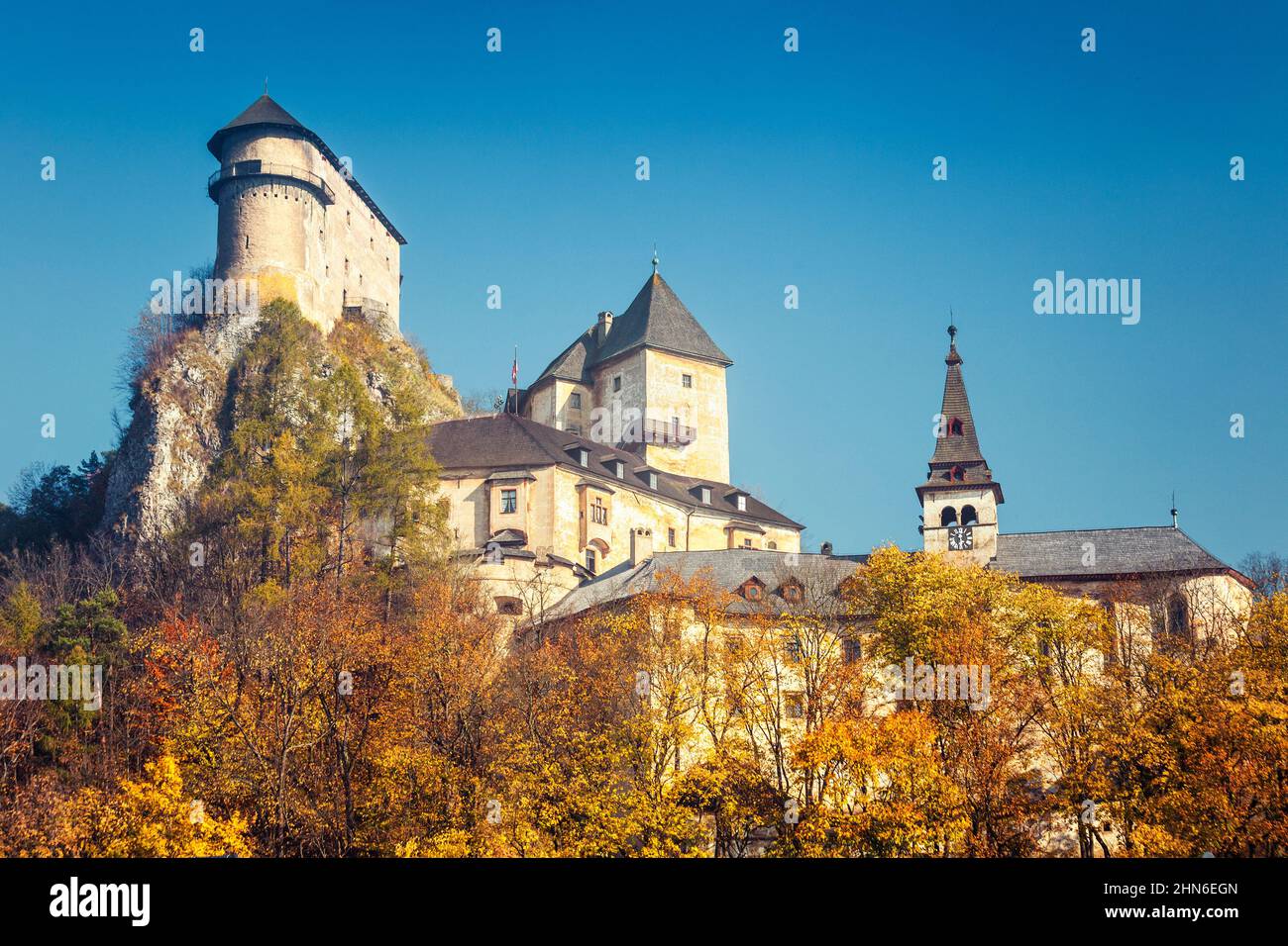 The medieval Orava Castle, central Europe, Slovakia. Stock Photo