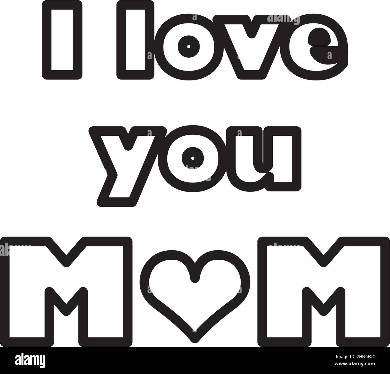 Mother's Day Icon. Bold outline design with editable stroke width ...