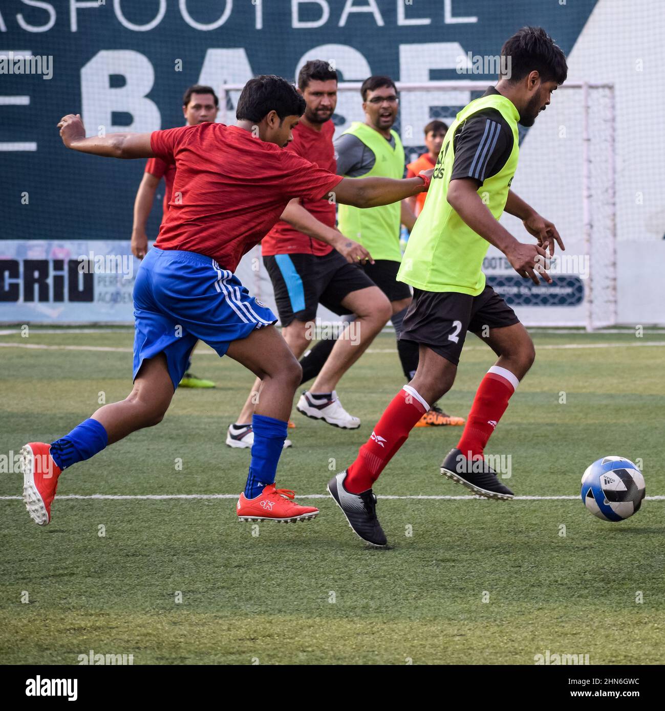 New Delhi, India July 01 2018 Footballers of local football team
