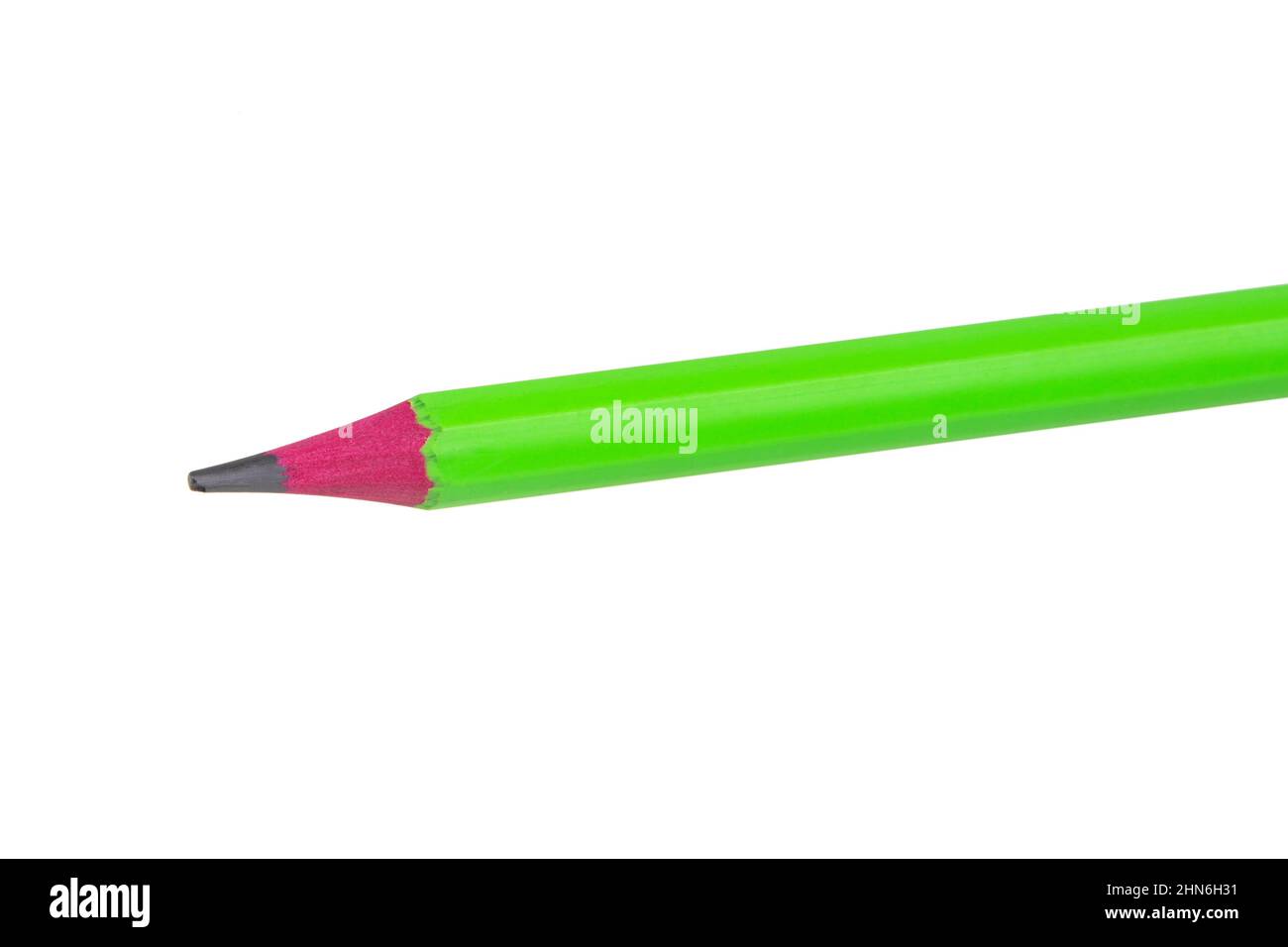 Bright green pencil for drawing isolated on the white background Stock ...