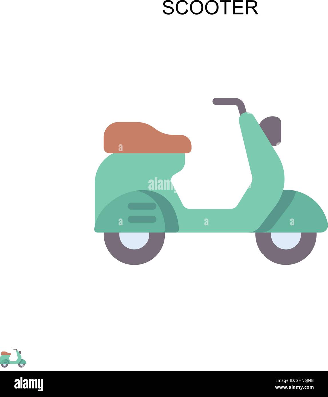 Scooter Simple vector icon. Illustration symbol design template for web mobile UI element. Stock Vector