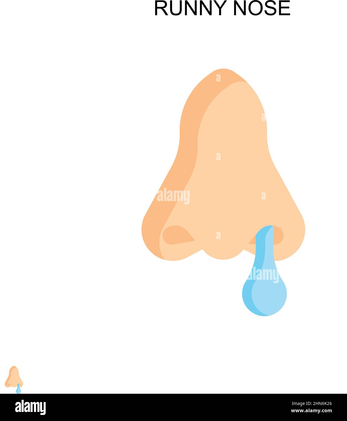 Runny nose Simple vector icon. Illustration symbol design template for