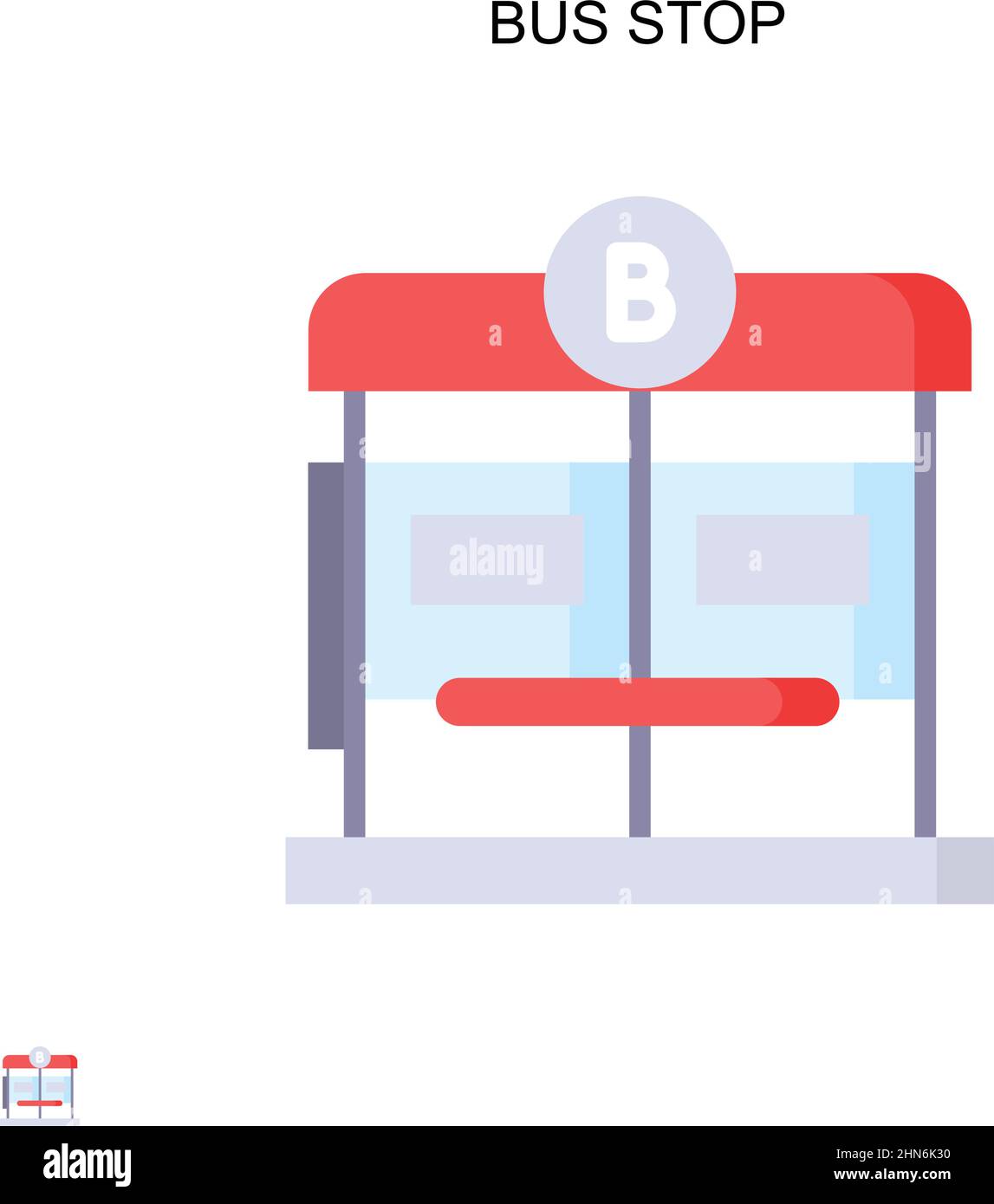 Bus stop Simple vector icon. Illustration symbol design template for ...