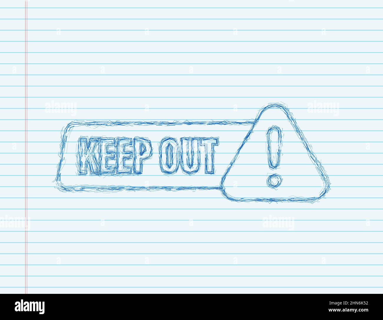 Keep out danger, great design for any purposes. sketch icon ...