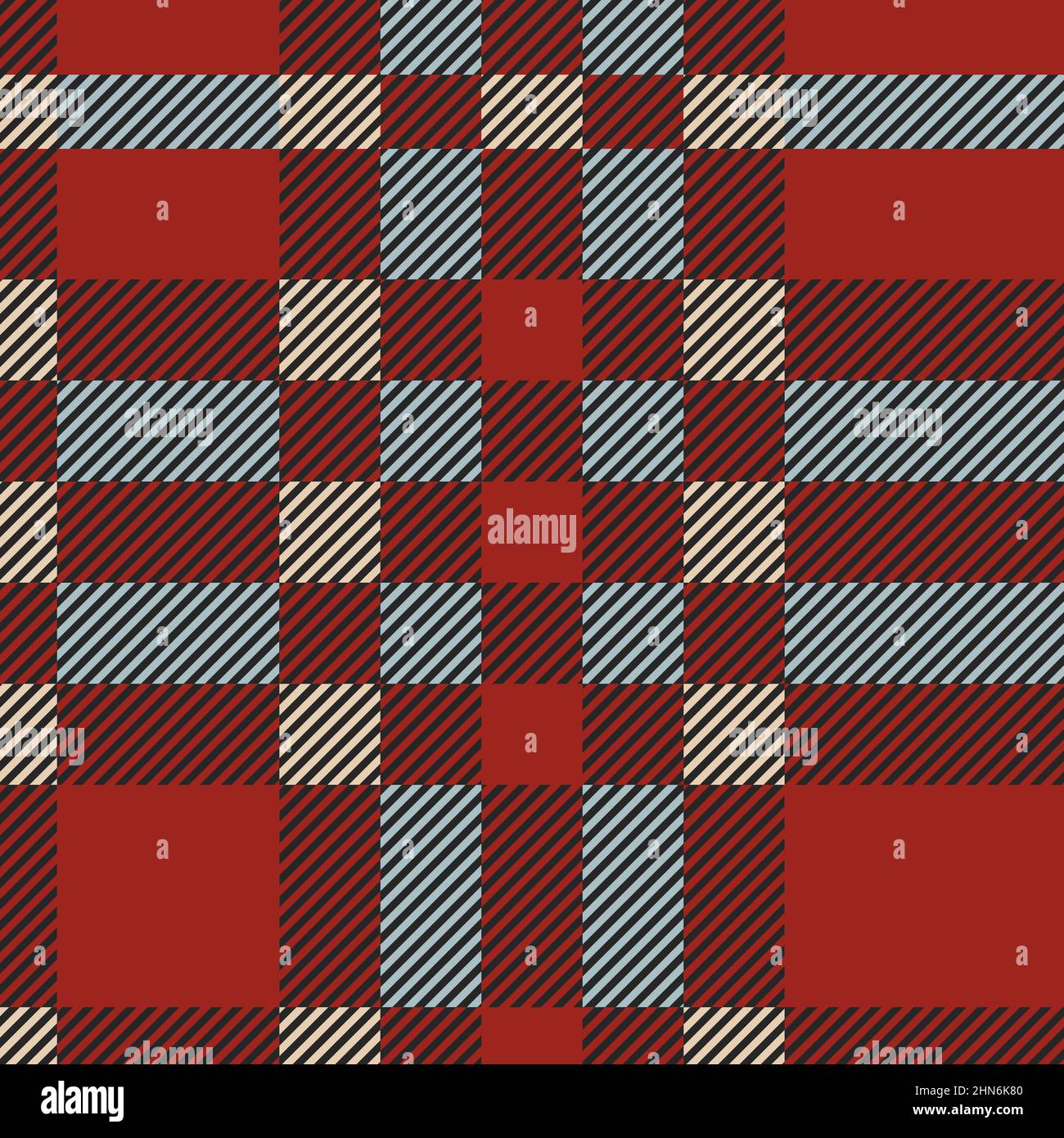 Glen Plaid textured seamless pattern. Checked fabric. Vector