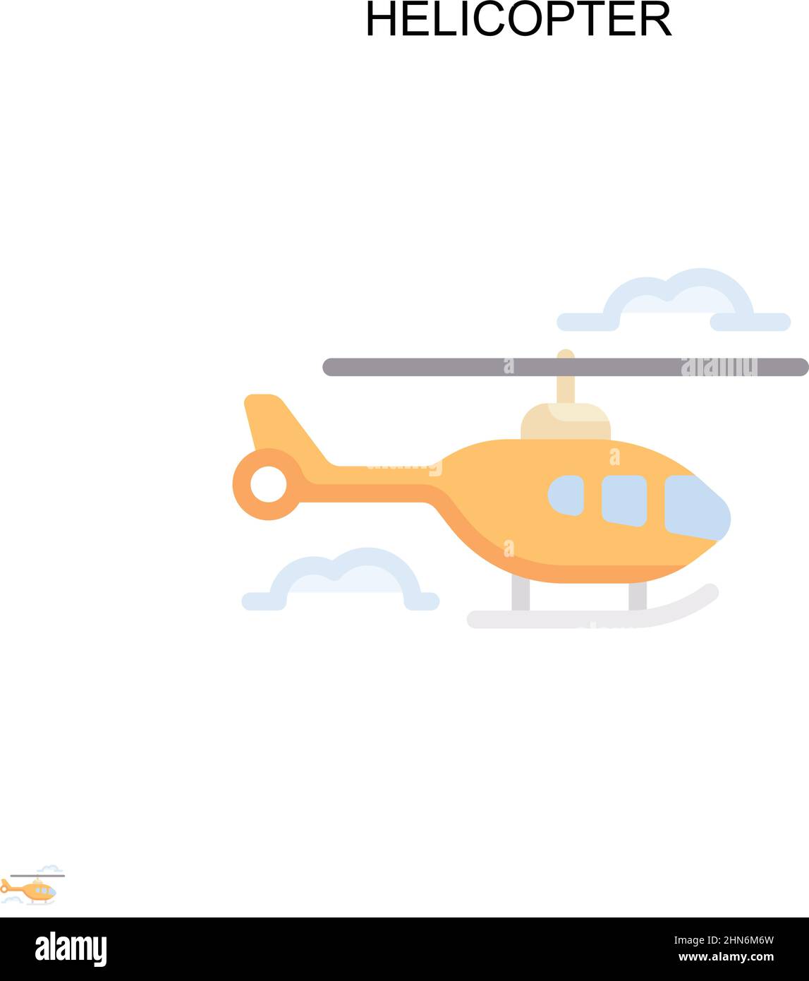 Helicopter Simple vector icon. Illustration symbol design template for web mobile UI element. Stock Vector
