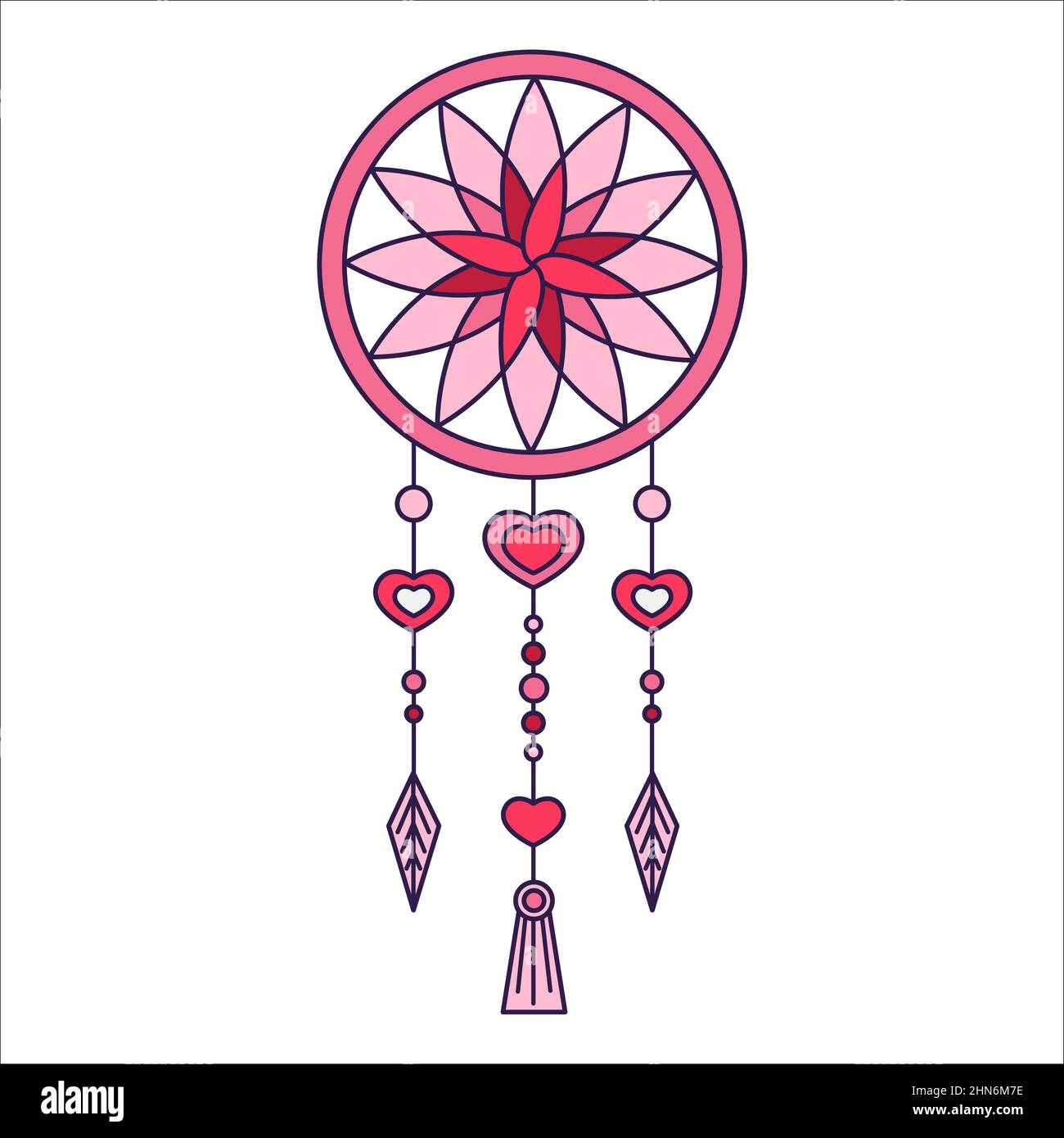 heart dreamcatcher drawings