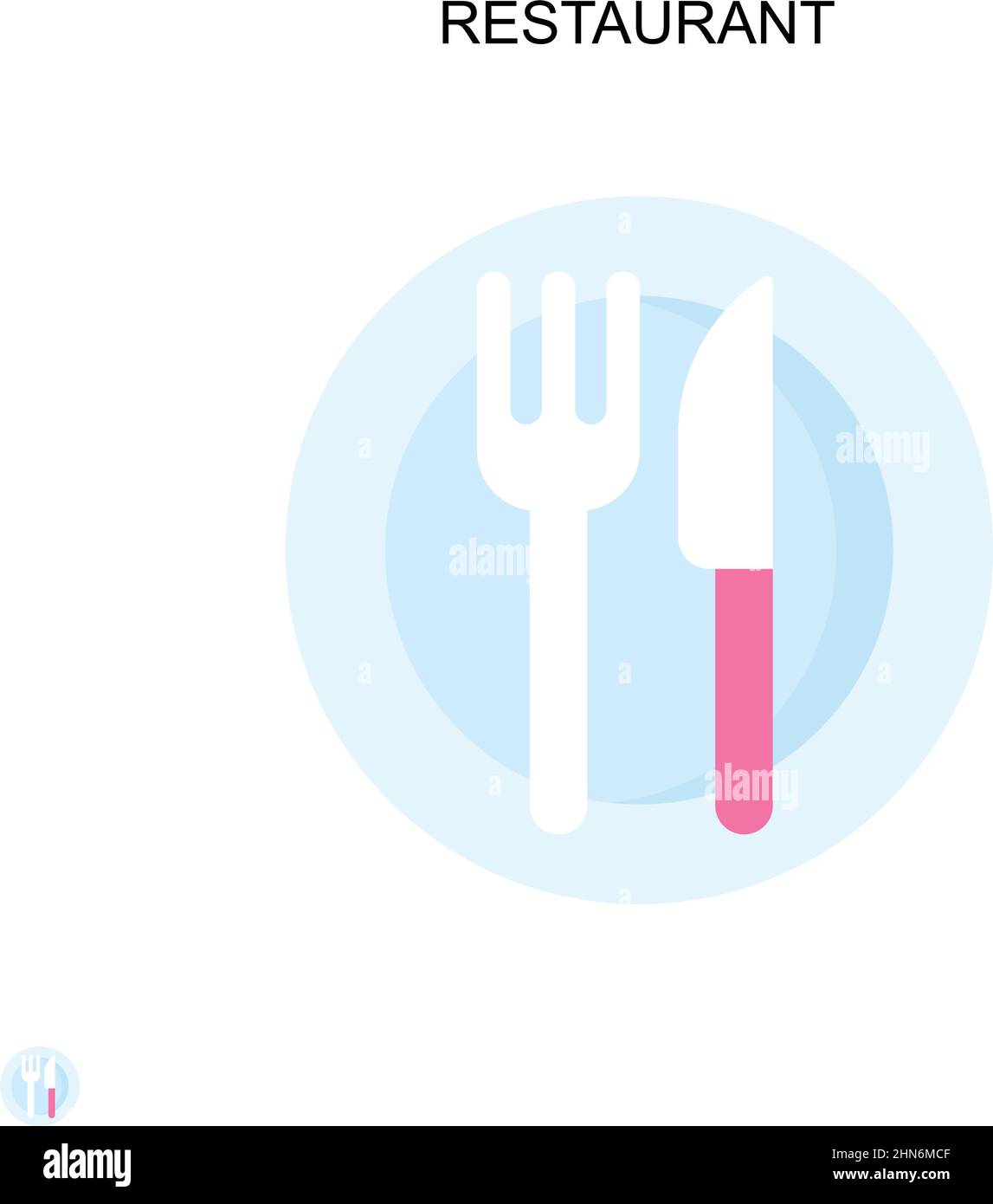 Restaurant Simple vector icon. Illustration symbol design template for web mobile UI element. Stock Vector