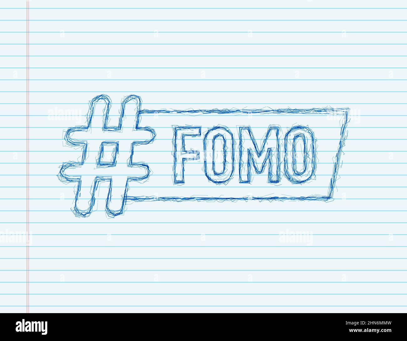 Modern hashtag fomo, great design for any purposes. Vector typography