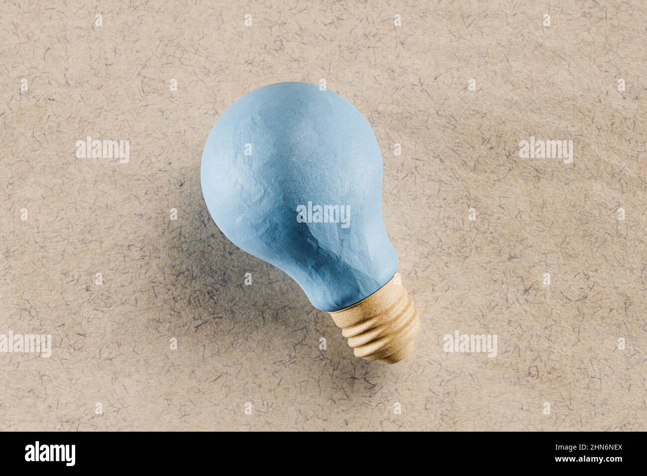 Paper light bulb 3D rendering Stock Photo