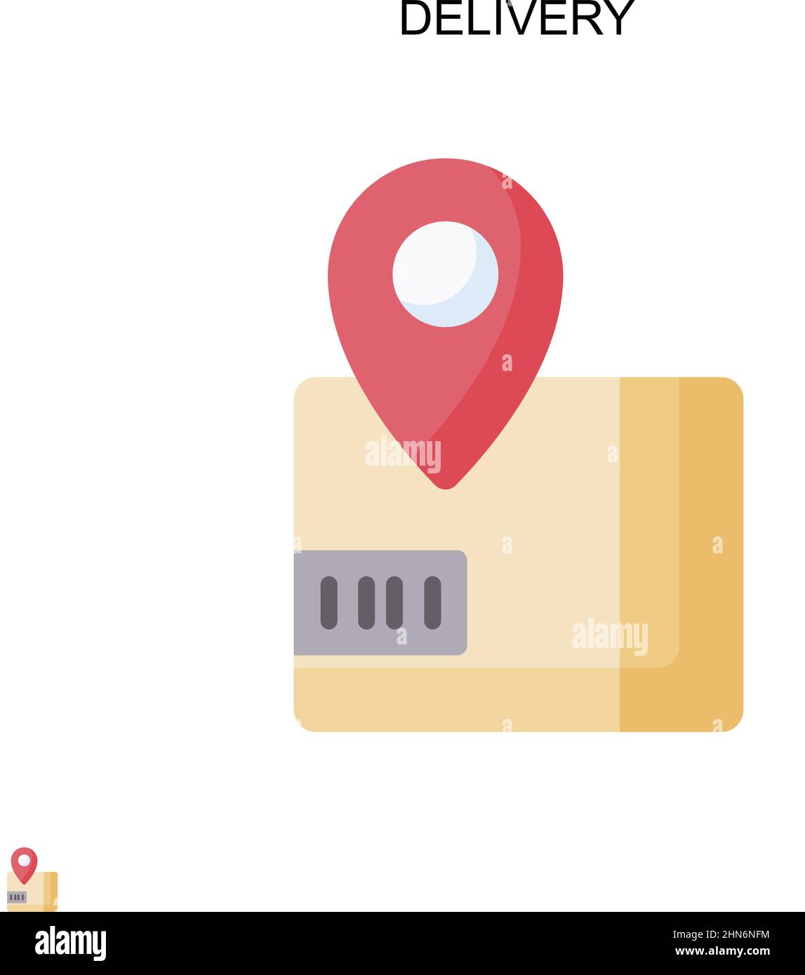 Delivery Simple vector icon. Illustration symbol design template for ...