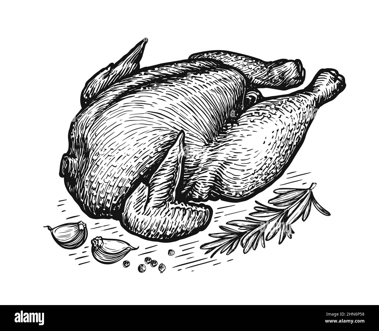Roasted Chicken  Cartoon chicken Chicken illustration Chicken drawing