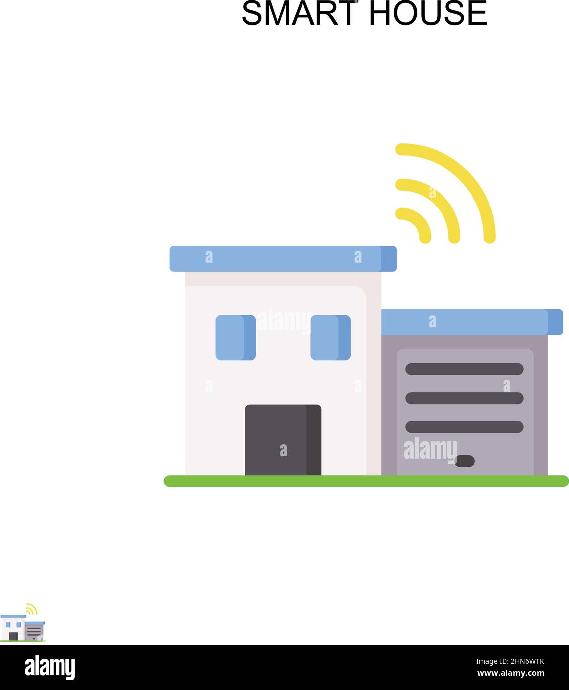 Smart house Simple vector icon. Illustration symbol design template for ...