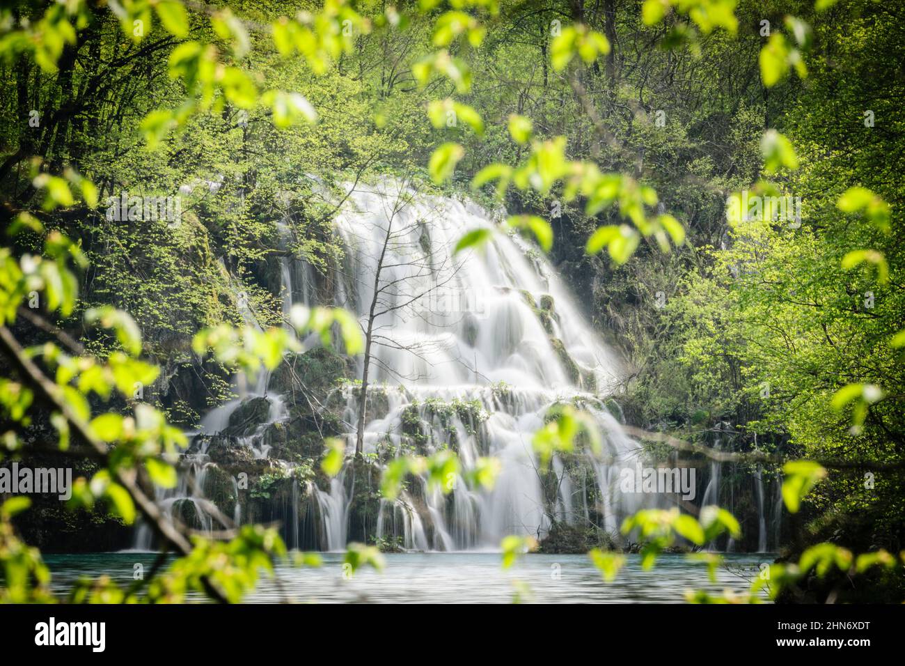 Parque Nacional de los Lagos de Plitvice, Patrimonio Mundial de la UNESCO, Croacia, europa Stock Photo