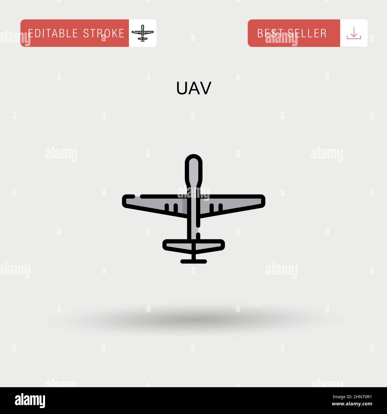 Uav Simple vector icon. Stock Vector