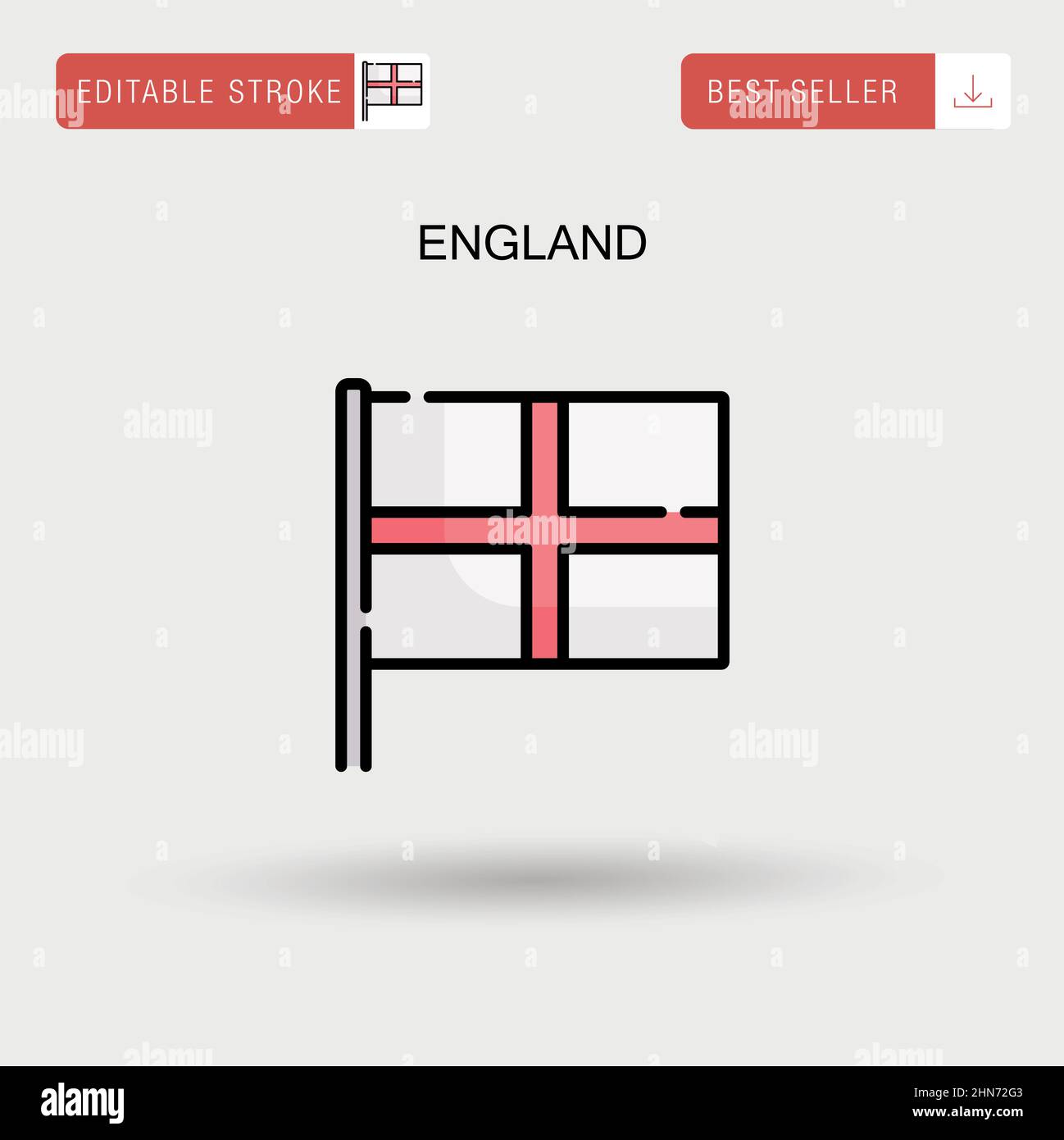 England Simple vector icon. Stock Vector