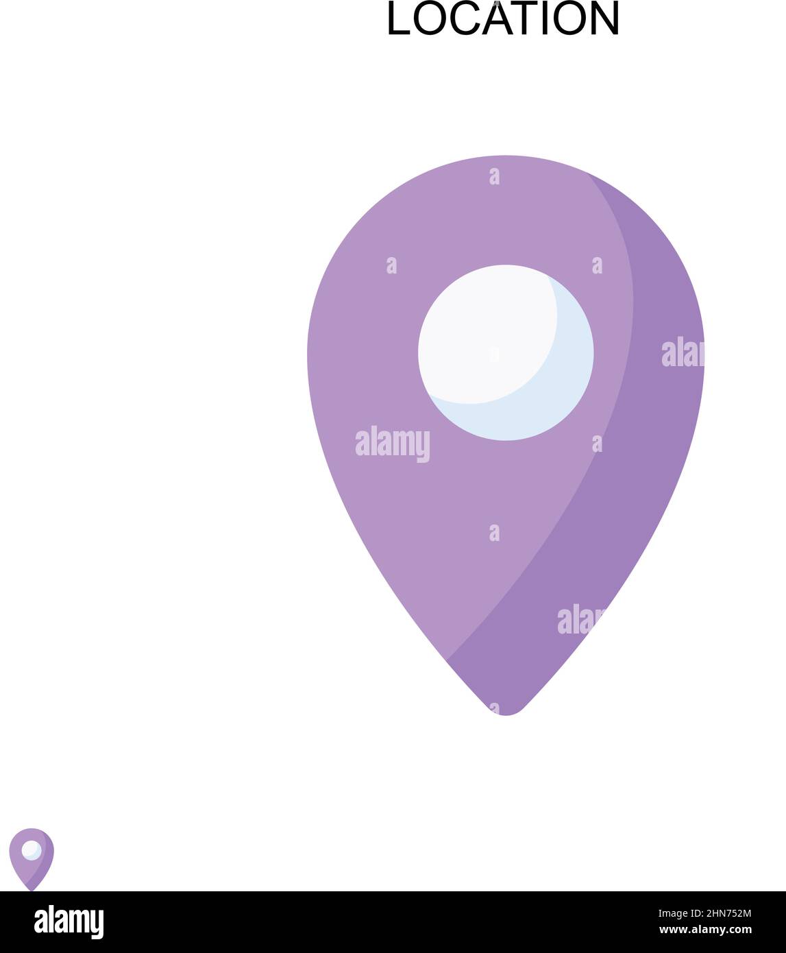 Location Simple vector icon. Illustration symbol design template for ...