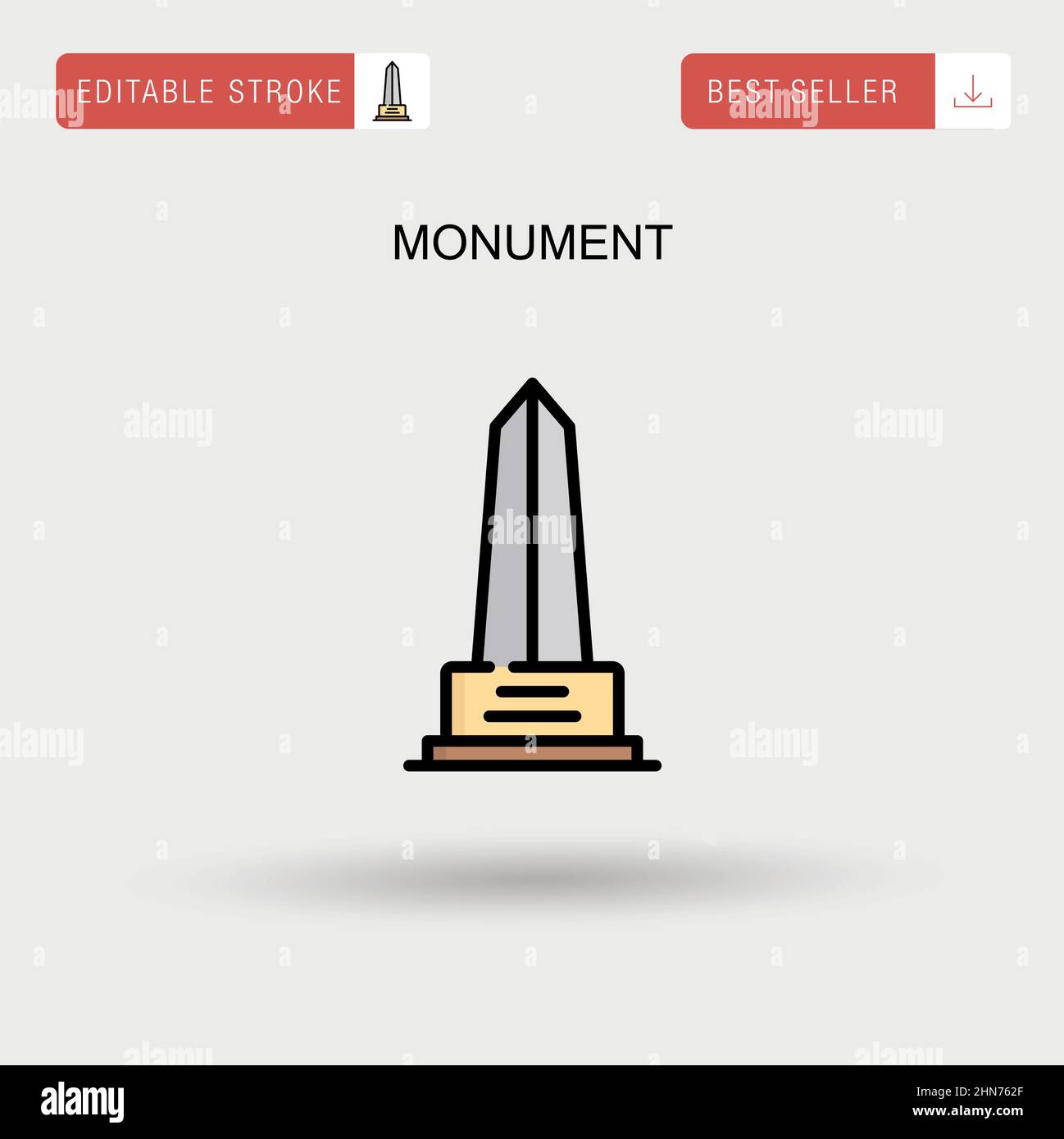 Monument Simple vector icon. Stock Vector
