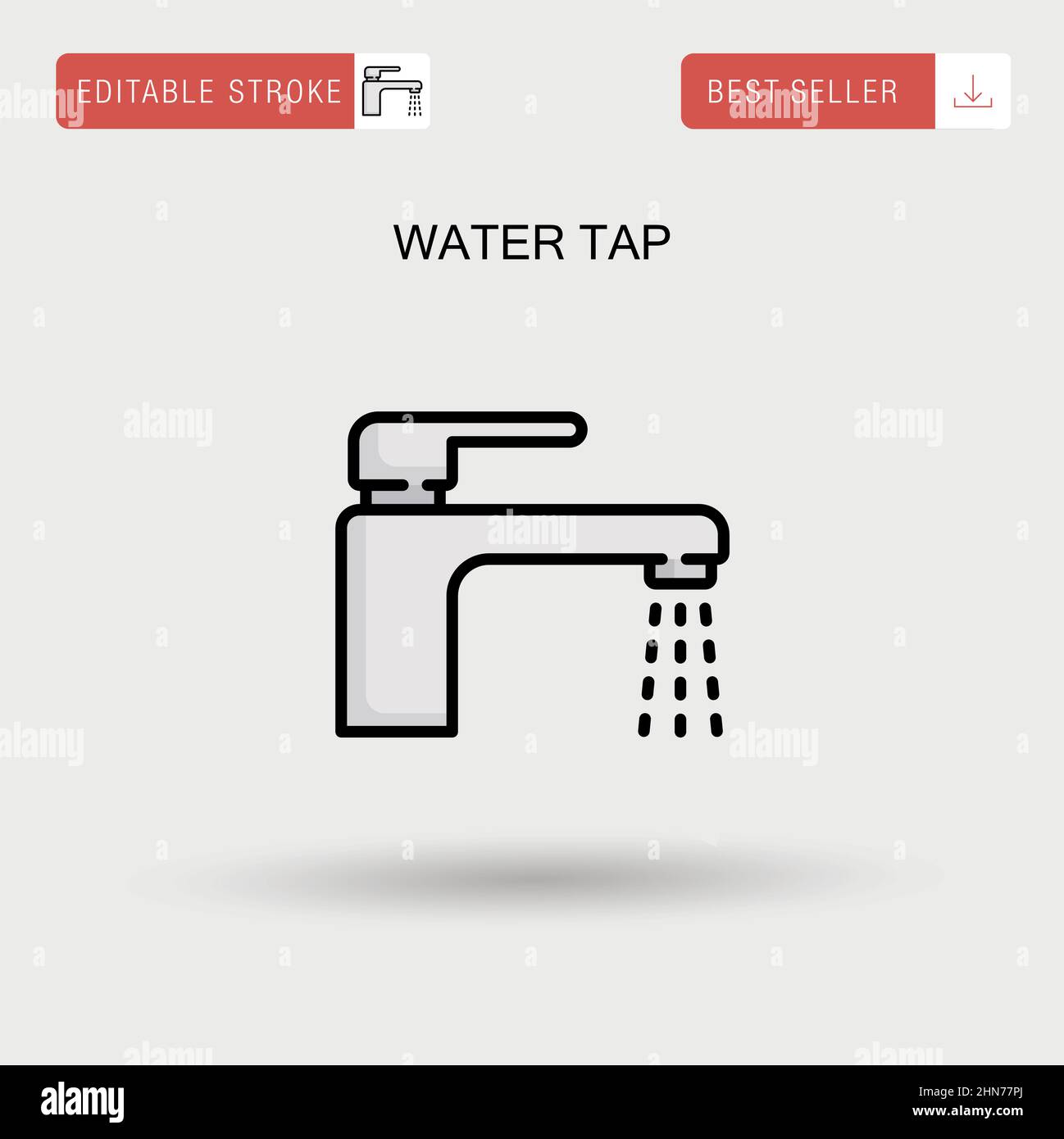 Water tap Simple vector icon. Stock Vector