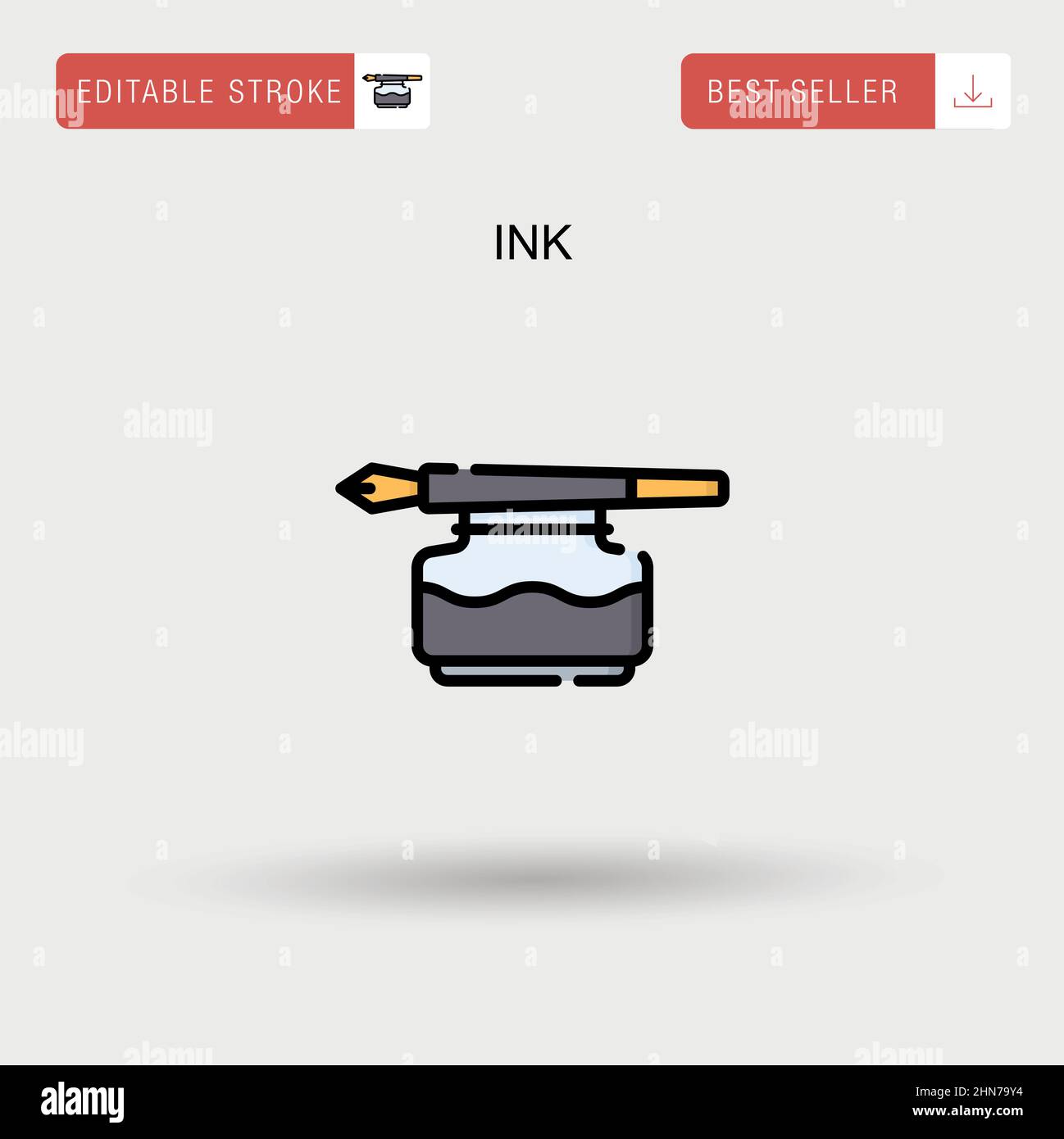 Ink Simple vector icon. Stock Vector