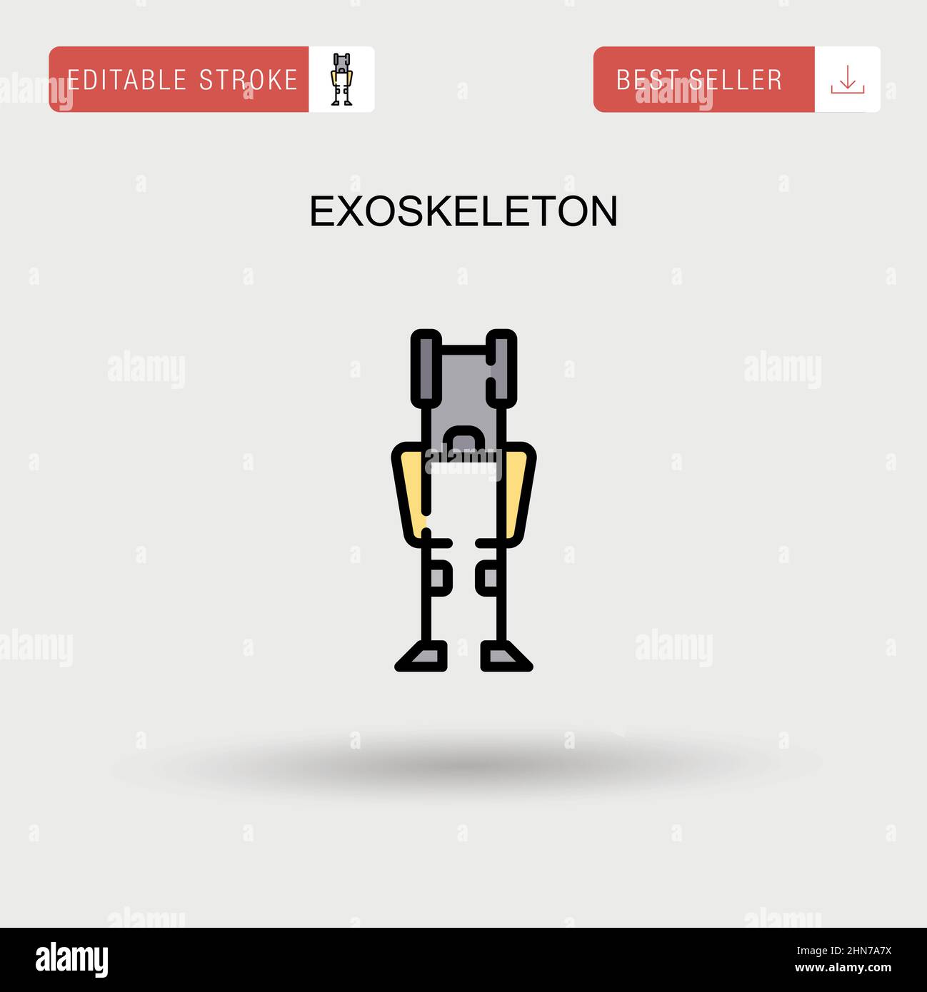 Exoskeleton Simple vector icon. Stock Vector