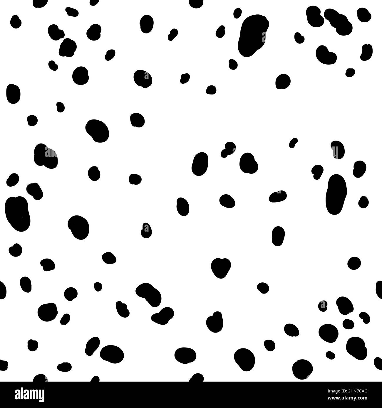 Dalmatian fur seamless pattern. Vector illustration. Stock Vector