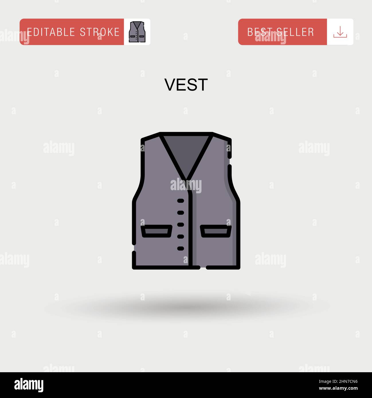 Vest Simple vector icon. Stock Vector