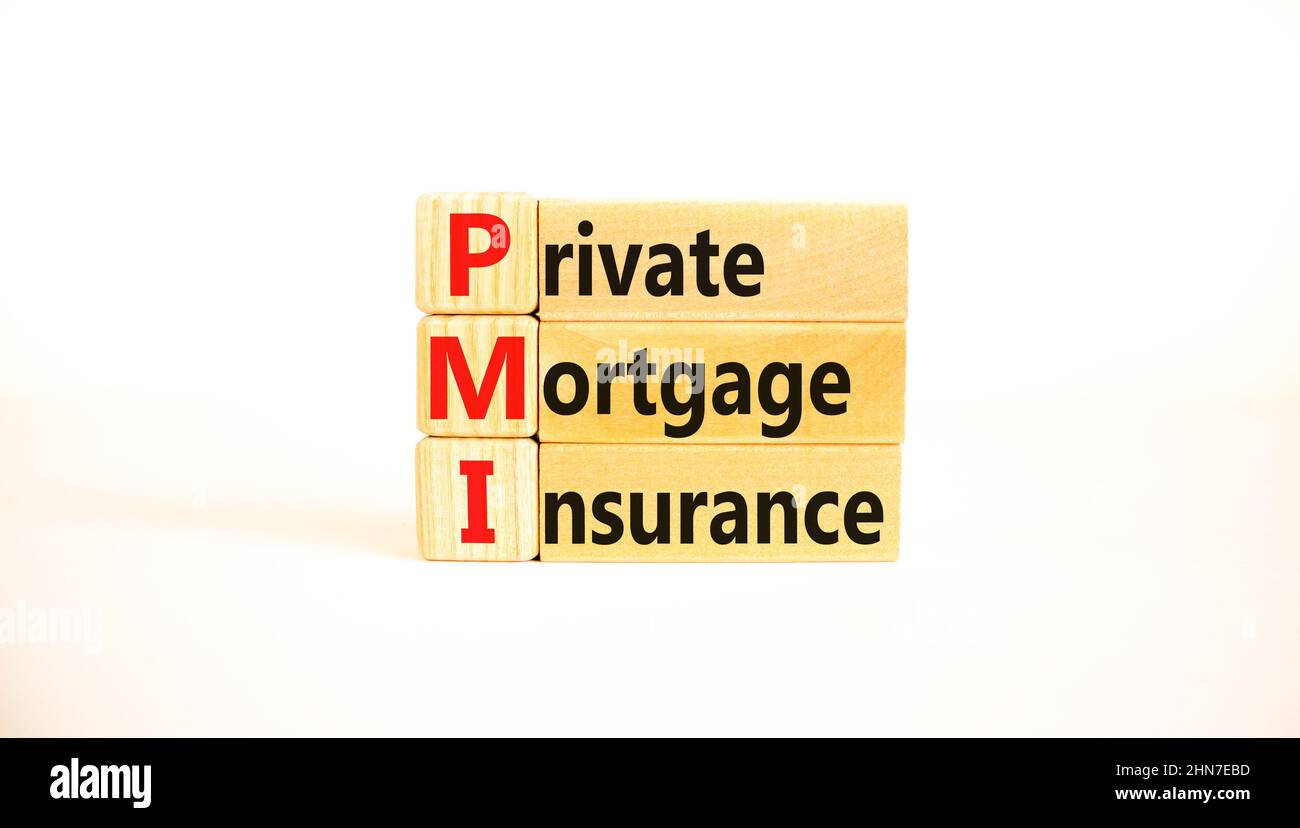 PMI private mortgage insurance symbol. Concept words PMI private ...
