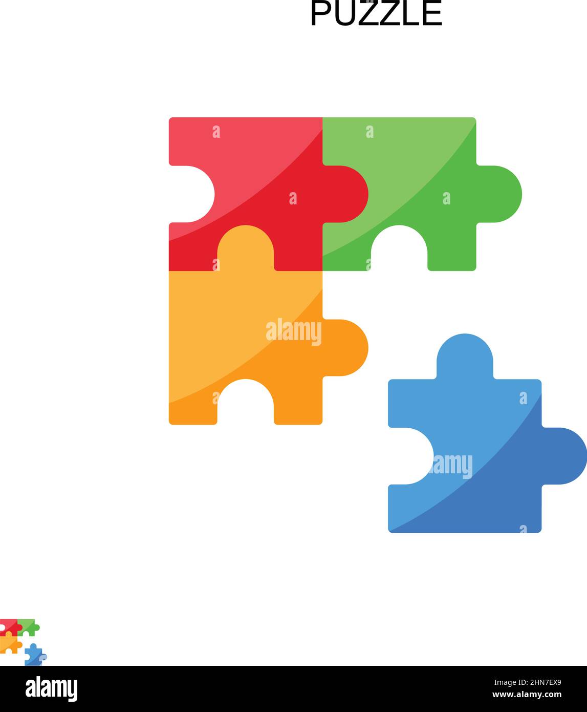 Puzzle Simple vector icon. Illustration symbol design template for web ...