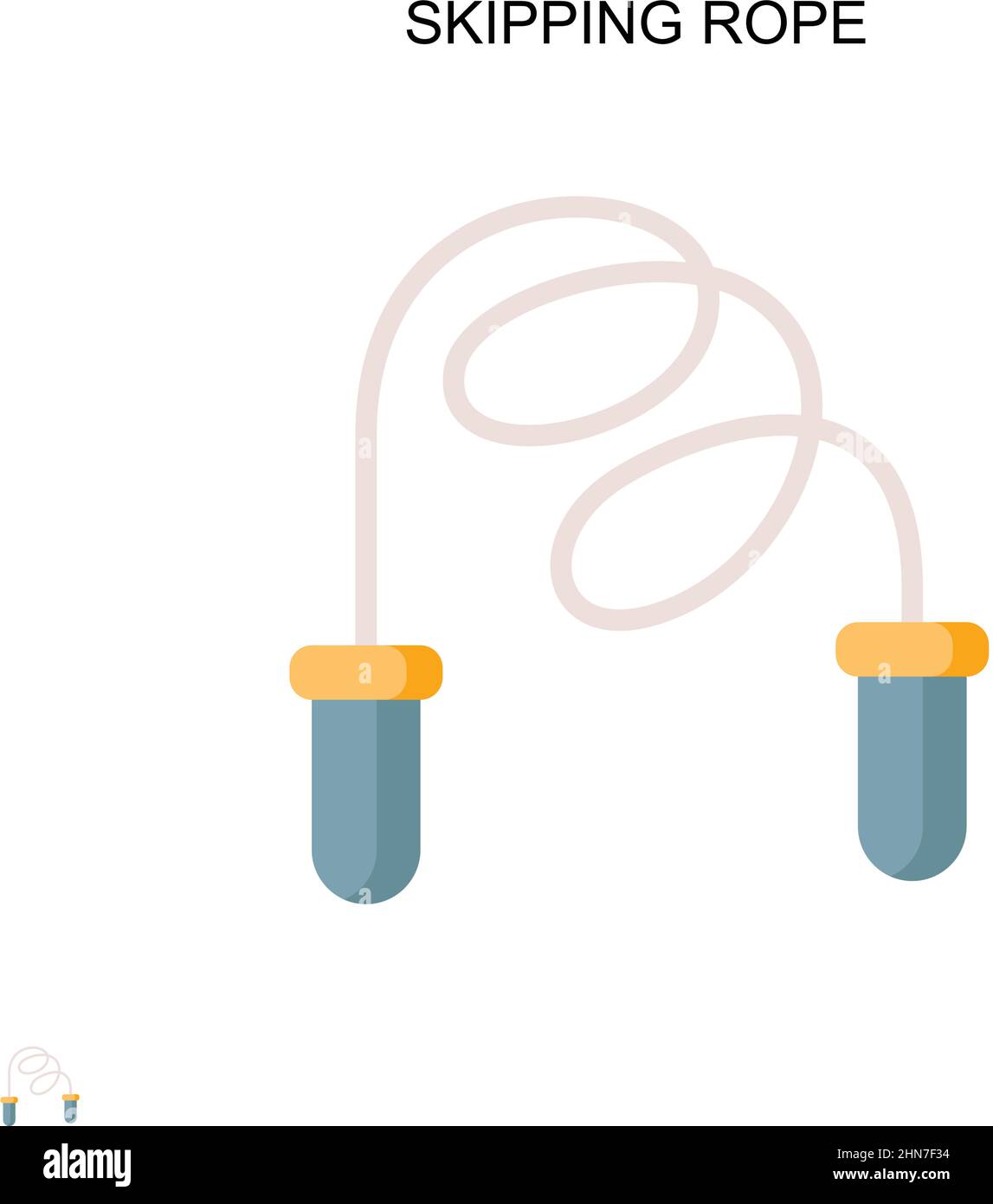 Skipping rope Simple vector icon. Illustration symbol design template ...