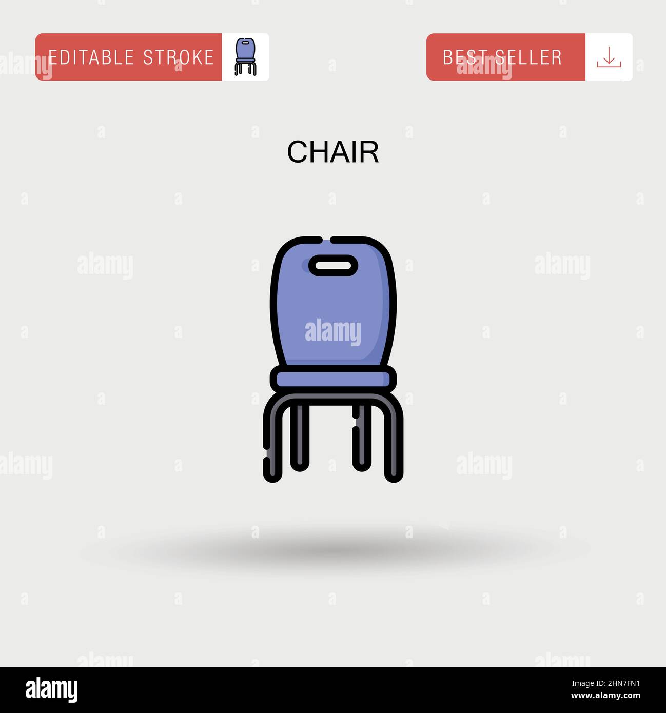 Chair Simple vector icon Stock Vector Image & Art - Alamy