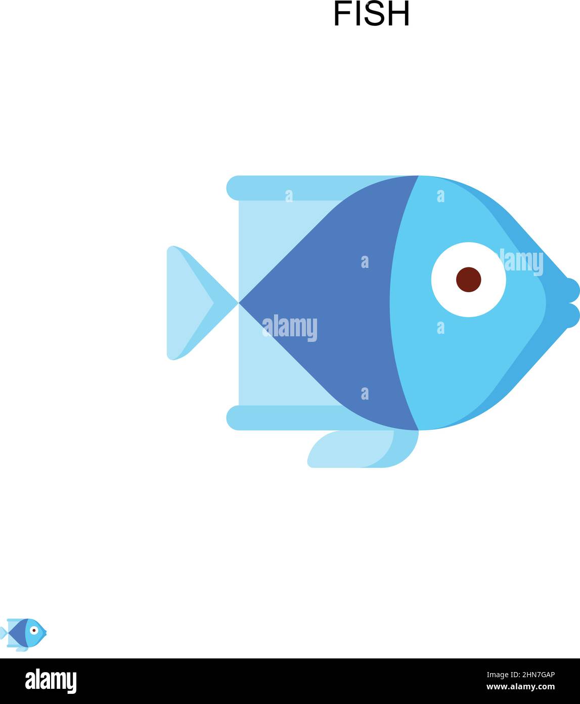 Fish Simple vector icon. Illustration symbol design template for web ...