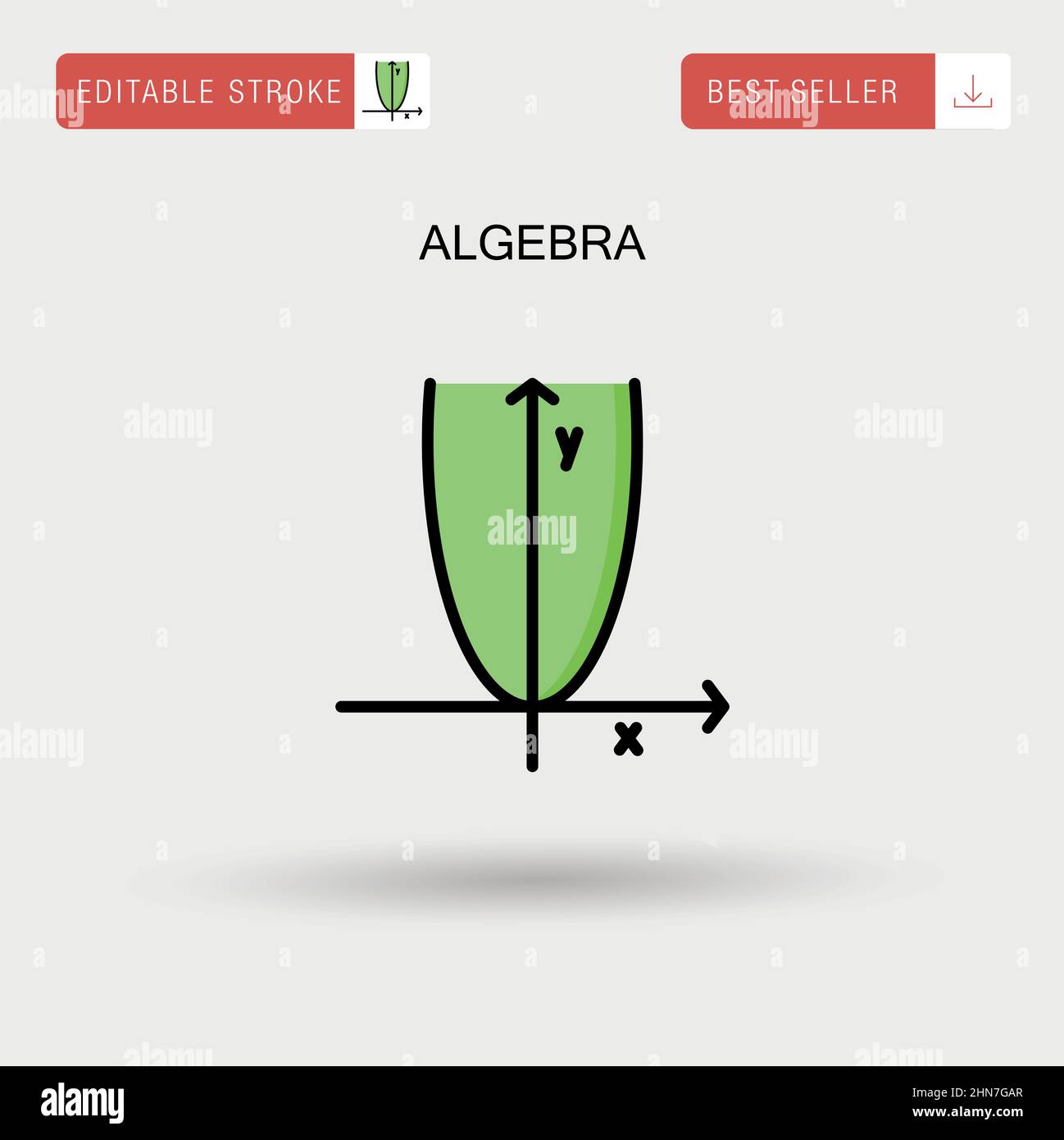 Algebra Simple vector icon. Stock Vector