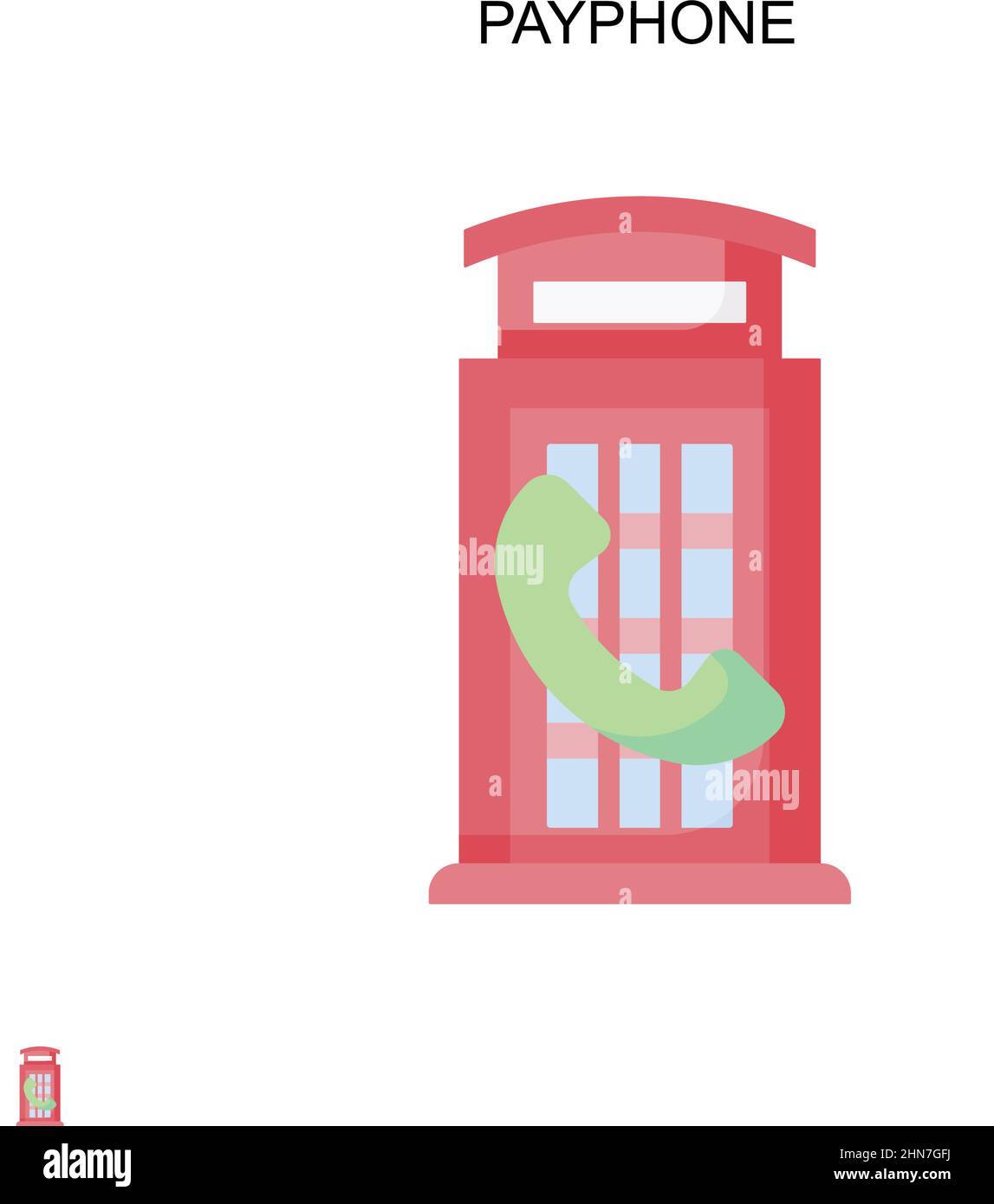 Payphone Simple vector icon. Illustration symbol design template for web mobile UI element. Stock Vector